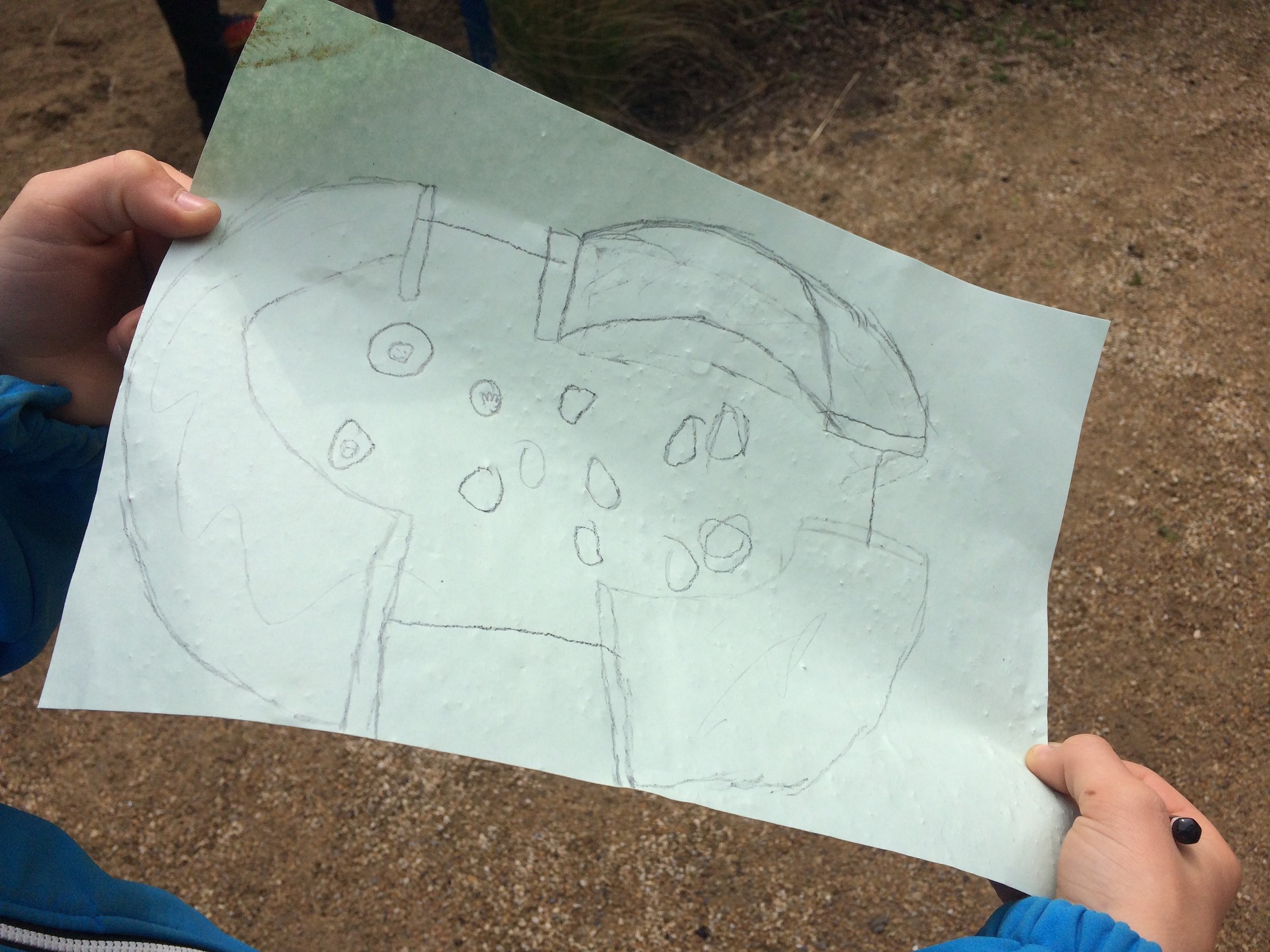 In the first workshop some children worked as 'architects' to design a mountain structure.