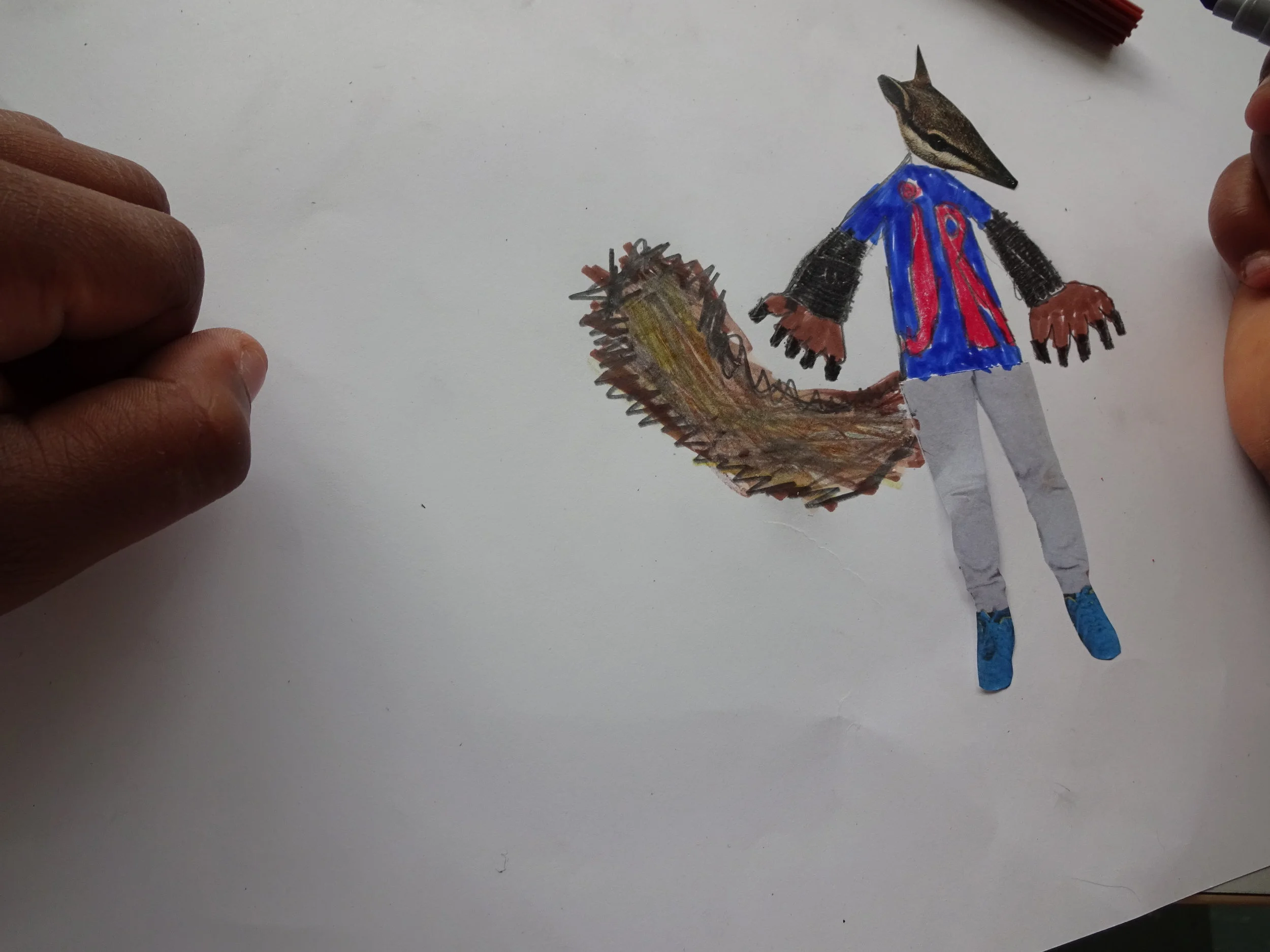  Drawings will be tattoos on cast limbs 