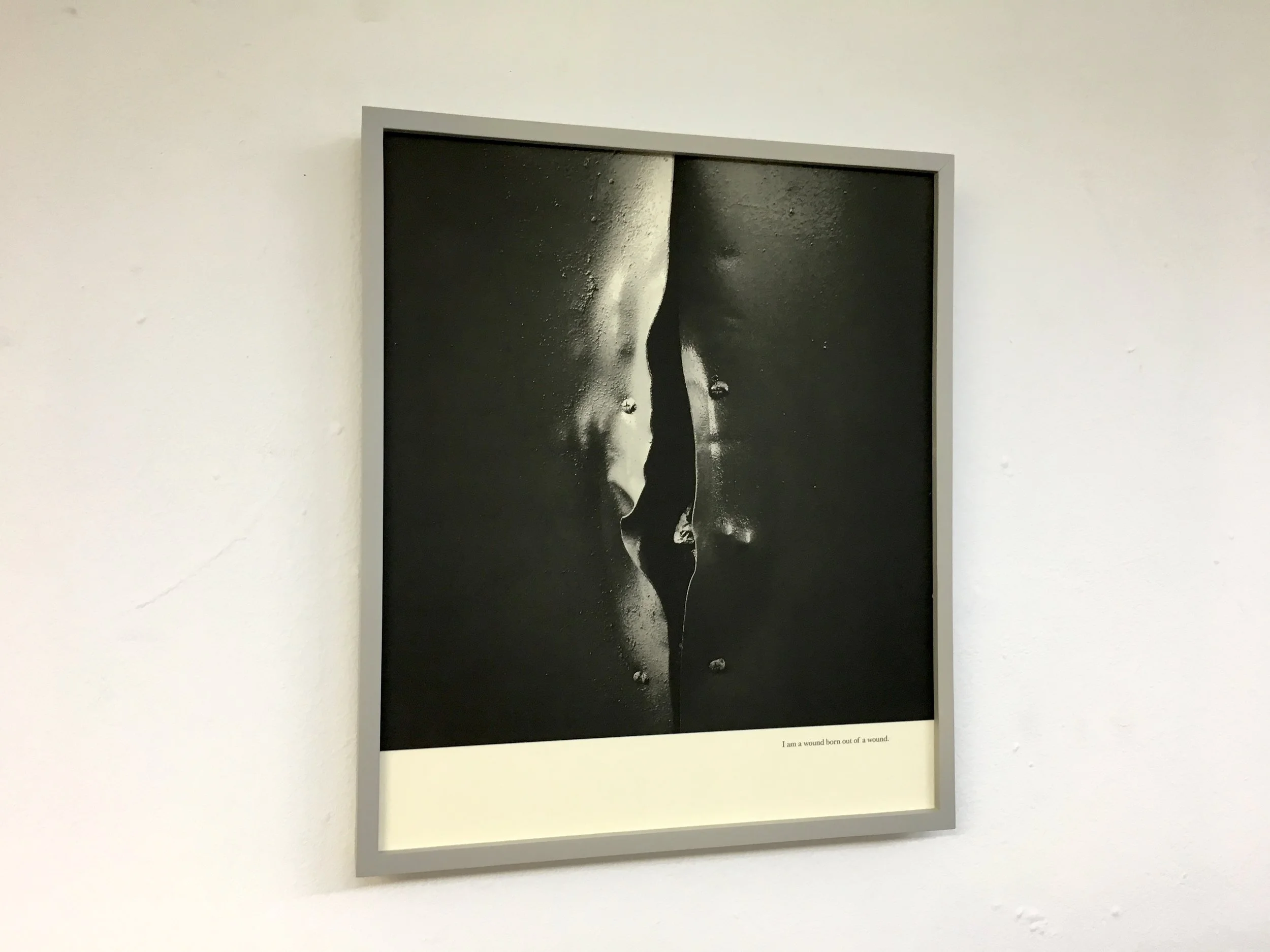 Studio visit at TBG&S with artist Dragana Jurisic - the group got to see a series of brand new works by the artist that combine lines from the novel she is currently writing, and her photographic work; field research day #2 #textandimage #narrative #genderpolitics