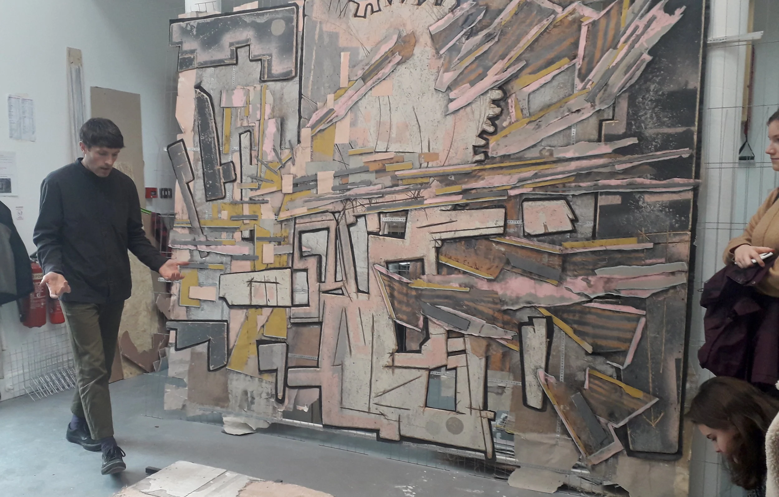 Artist Neil Carroll talked about his work and process at visit to his studio in IMMA, field research day #1 #nonreferential