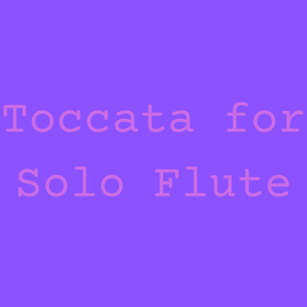 Toccata for Solo Flute