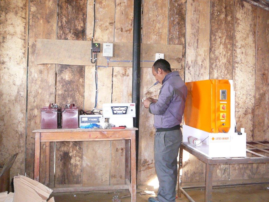 Final Checkup of SPOWTS system  before operation at Muna Devi School.jpg