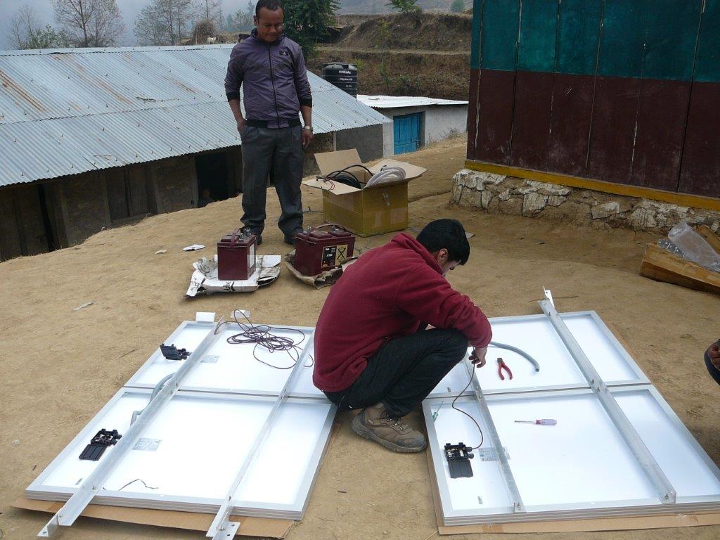 Preparing SPOWTS installation at Muna Devi School of Pasavar Village.jpg