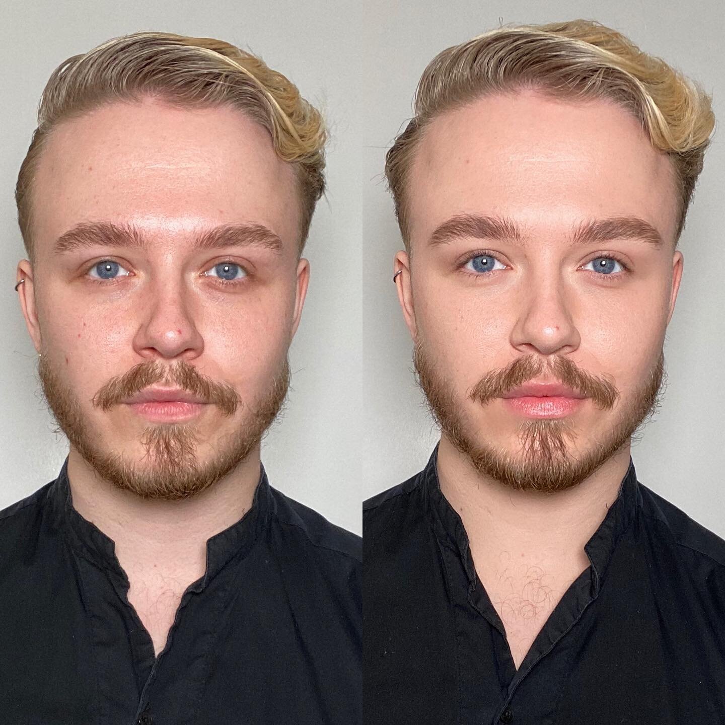 Male grooming @ctilburymakeup for the beautiful @edmellormakeup ✨ 
The magic of skincare and the &ldquo;No Make Up, Make Up&rdquo; look! Who would like to see a tutorial for this? 💕 #charlottetilbury #nomakeupmakeup #malegrooming #groommakeup #natur