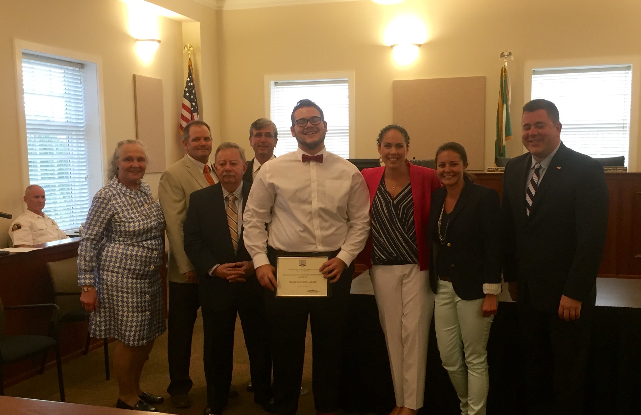 ANDREW WITH THE JUNIOR LEAGUE AND THE VILLAGE TRUSTEES AND MAYOR