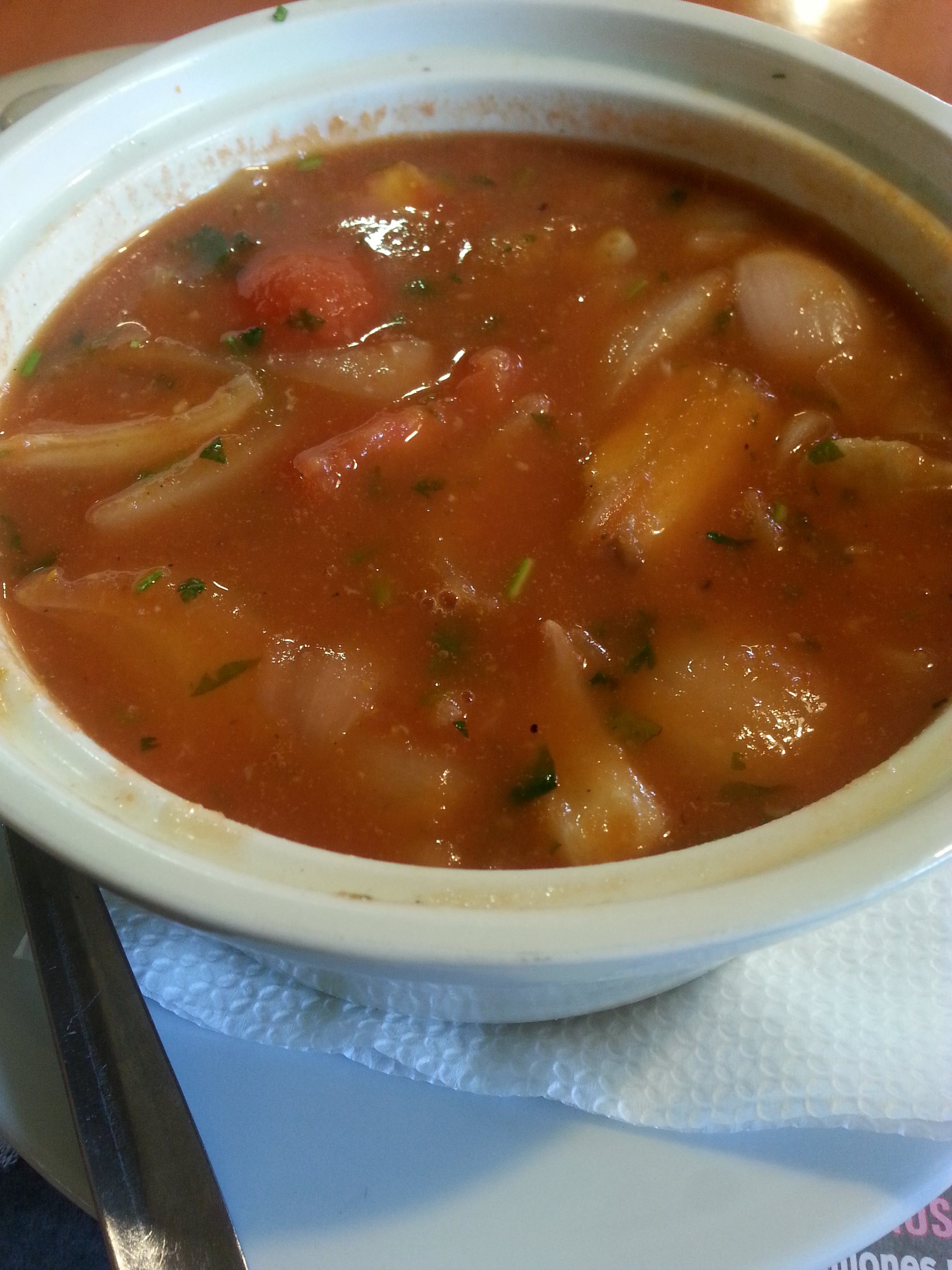  Fish soup from a lovely Peruvian restarante&nbsp; 