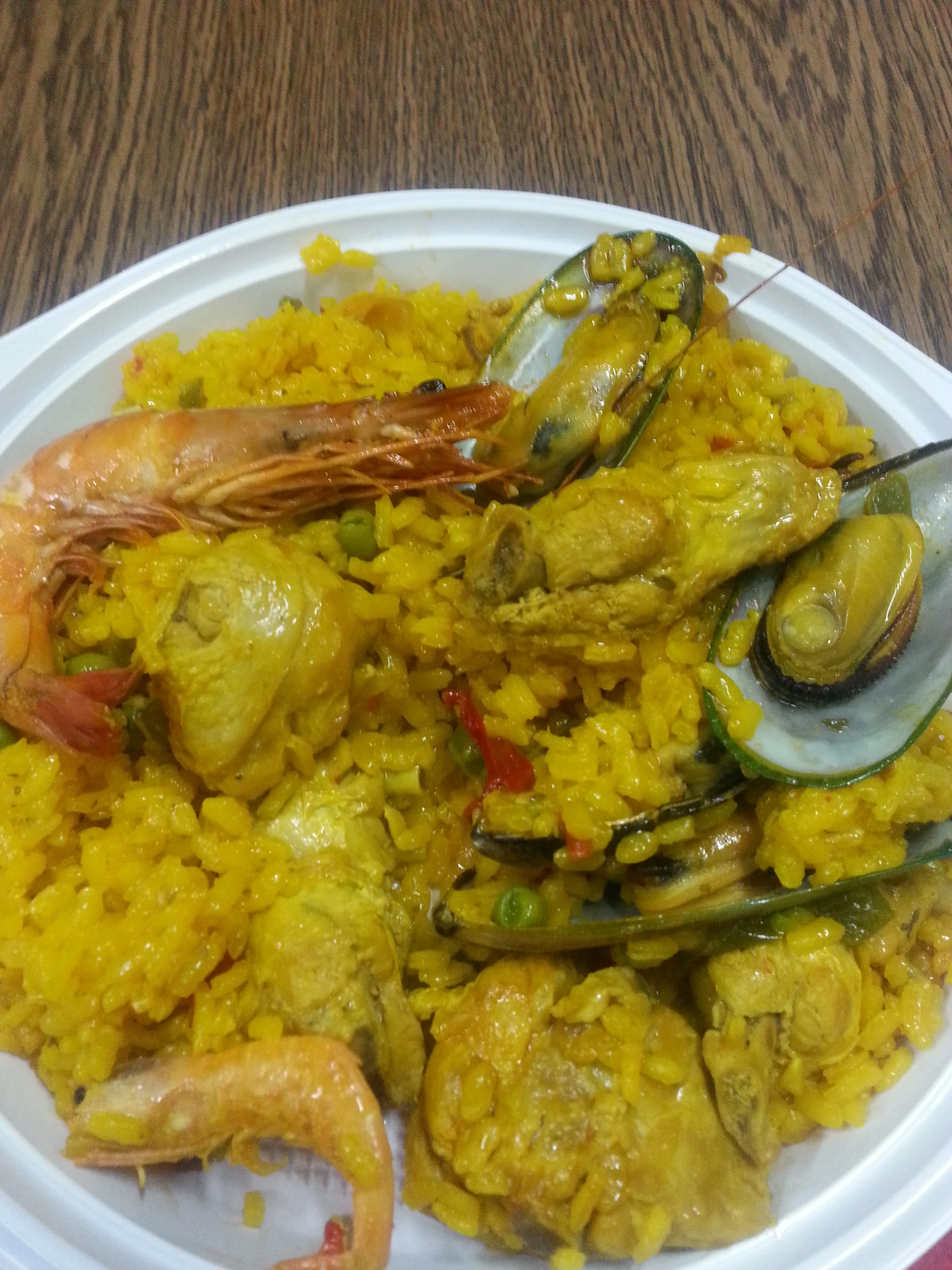  Paella from Valencia. This is the original one skillet meal. It consists of rice, oyster, chicken, and shrimp. The beauty is that you can add whatever you like to the dish.&nbsp; 