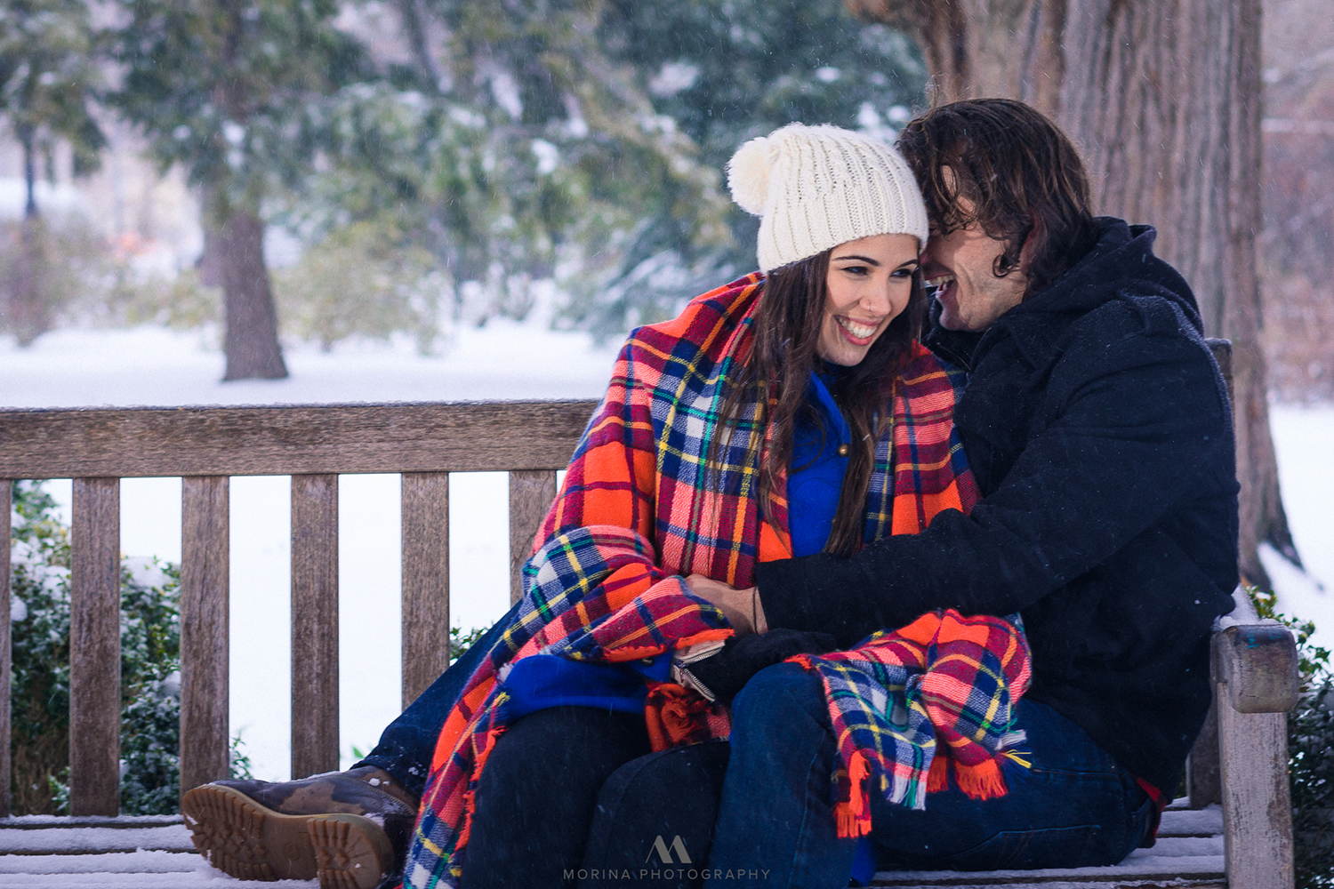 Snow Storm Engagement Session