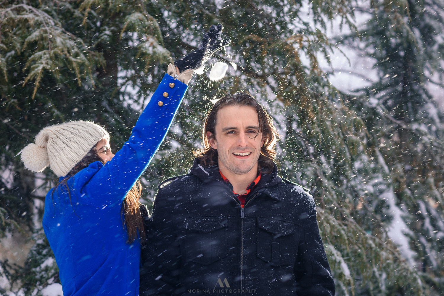 Snow Storm Engagement Session