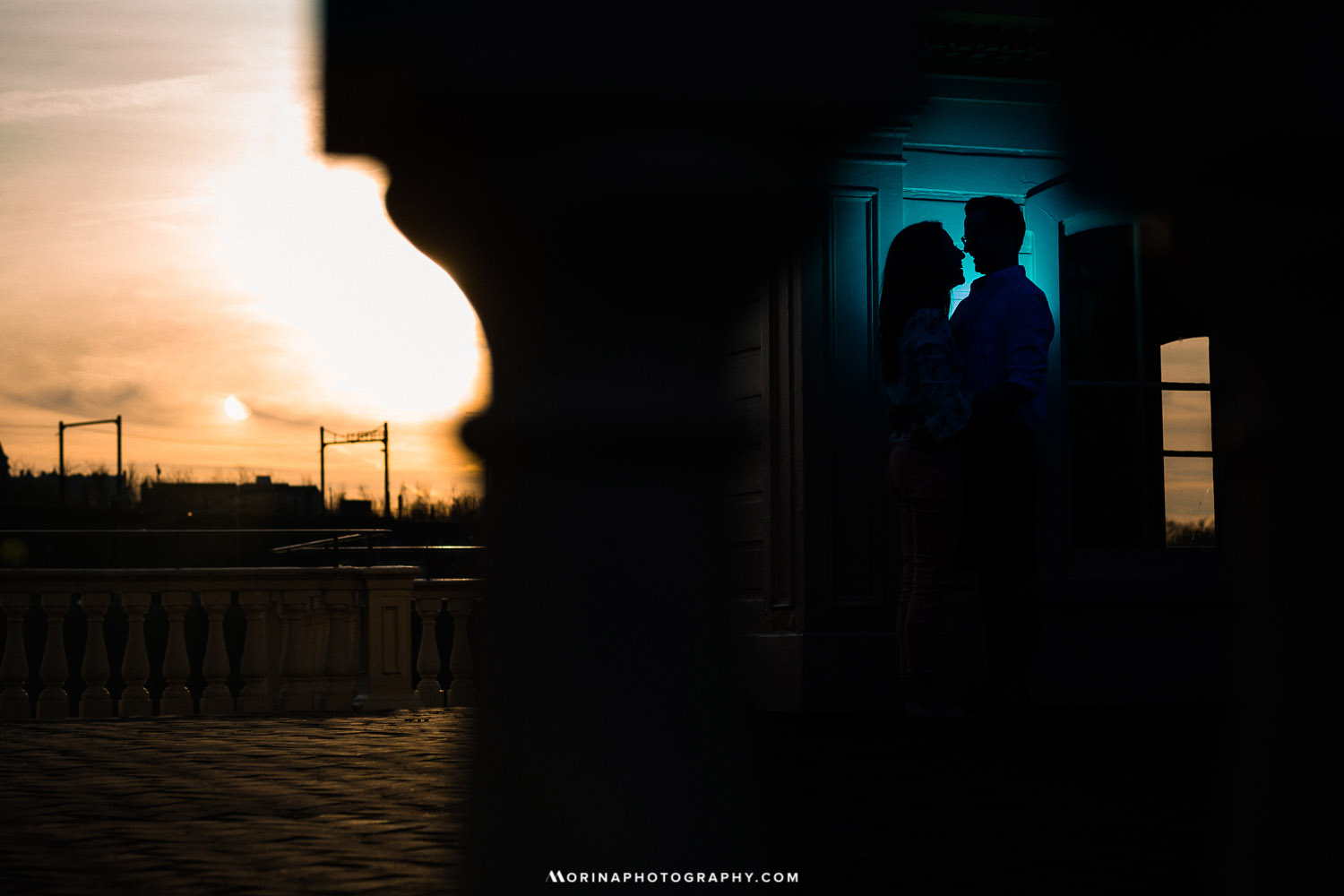 Waterworks engagement photo session