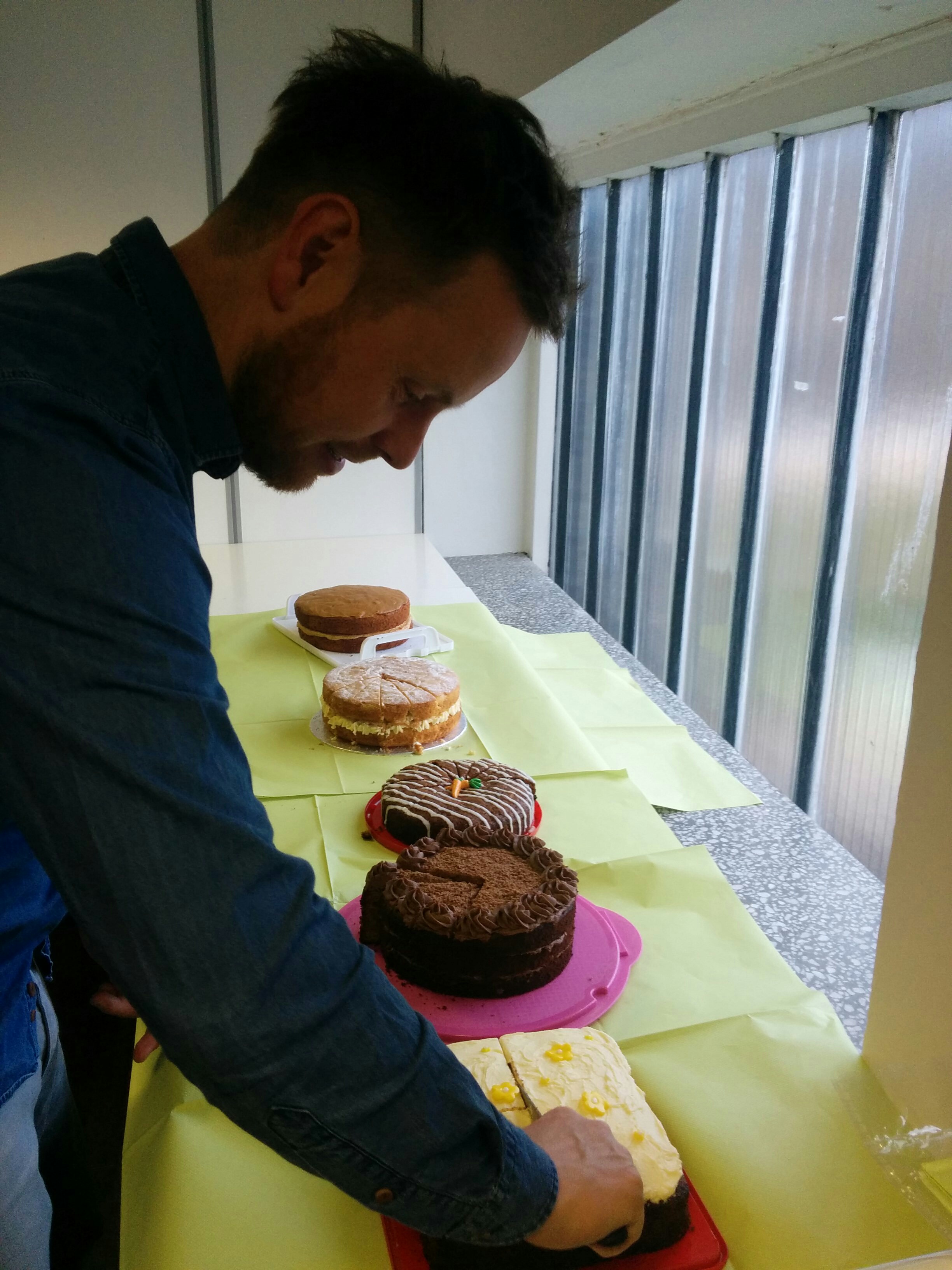 CEO Colin Hewitt and his phenomenal cake selection