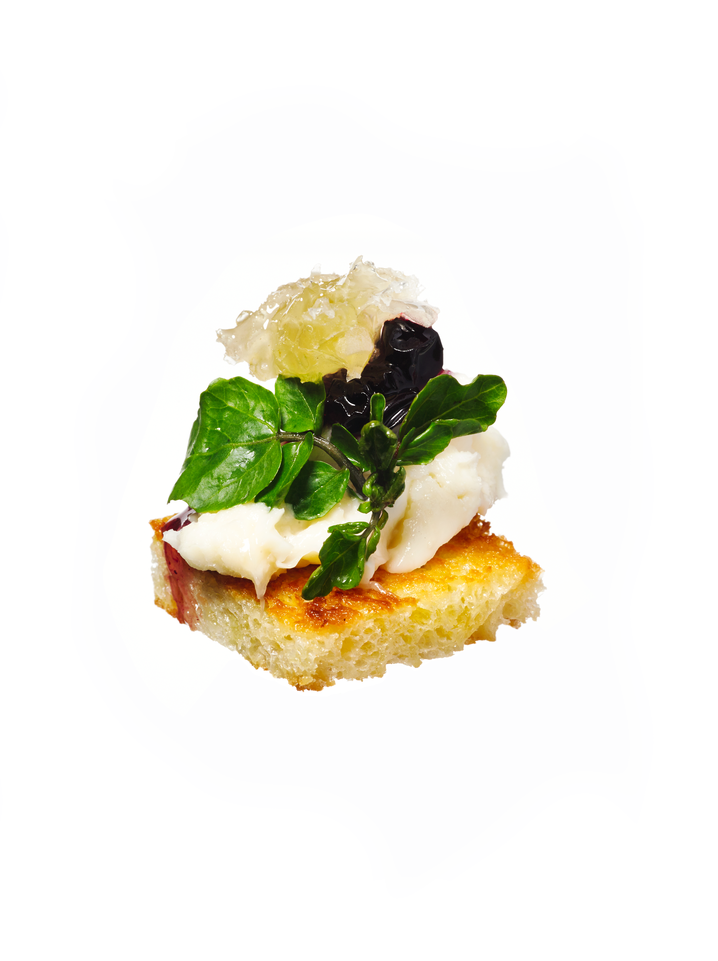 grilled sourdough & brie canapés
