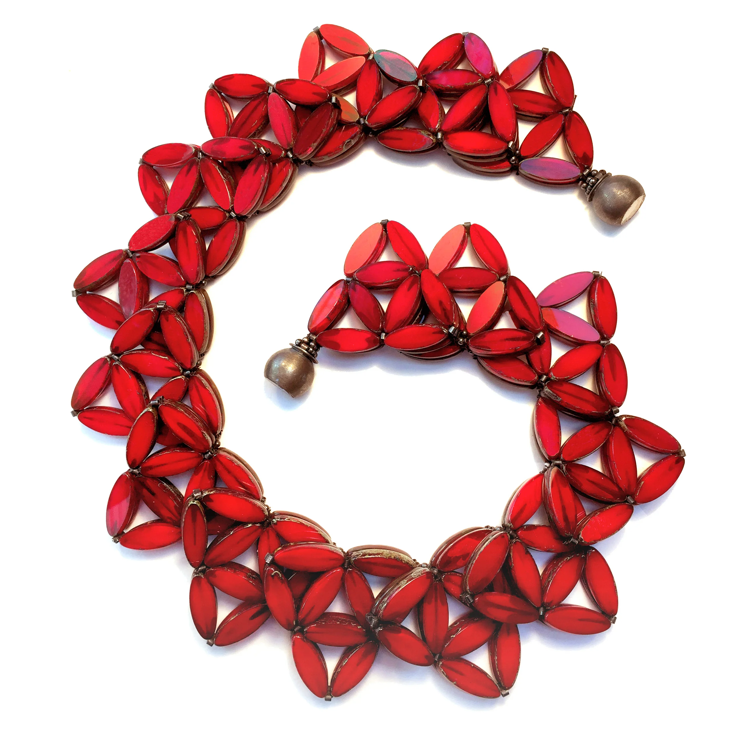 Above: one side of the "Reversible Cantilevered Alhambra" necklace. Copyright Valerie Hector 2016. All rights reserved. 
