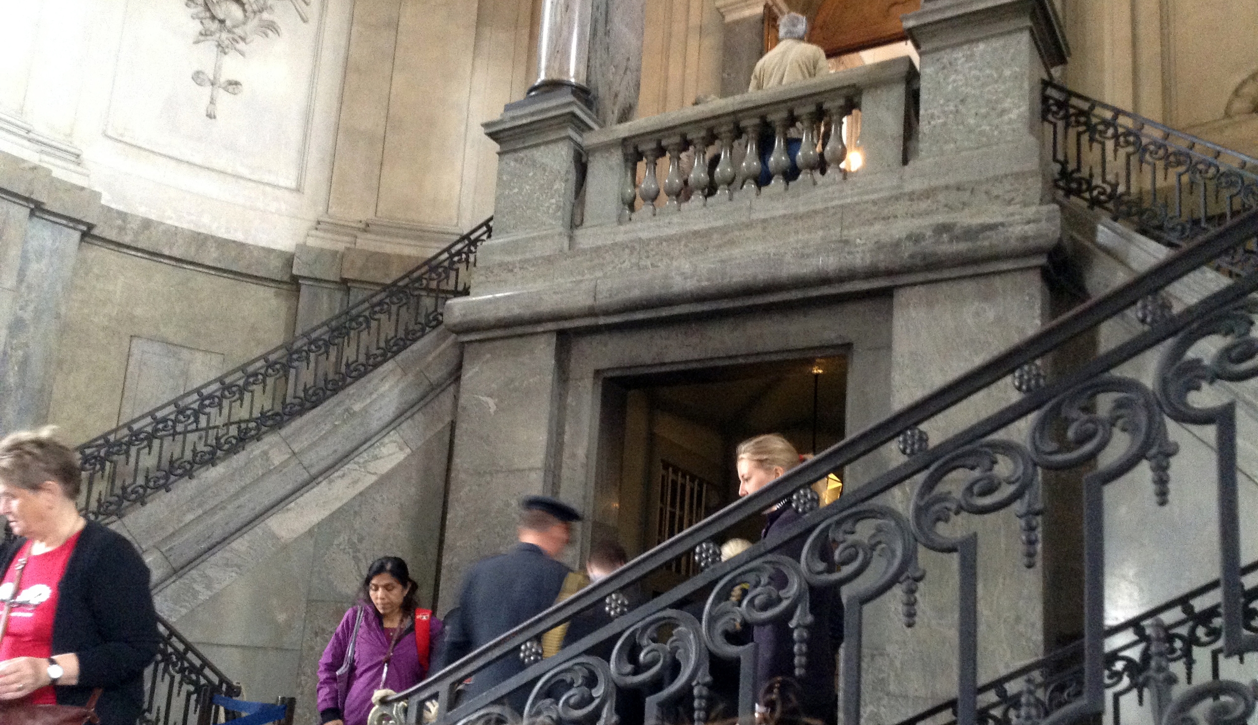 HM Carl Gustav XVI and son, moments after I realized they were passing by. They're like Sasquatch that way. Fancy Sasquatch.