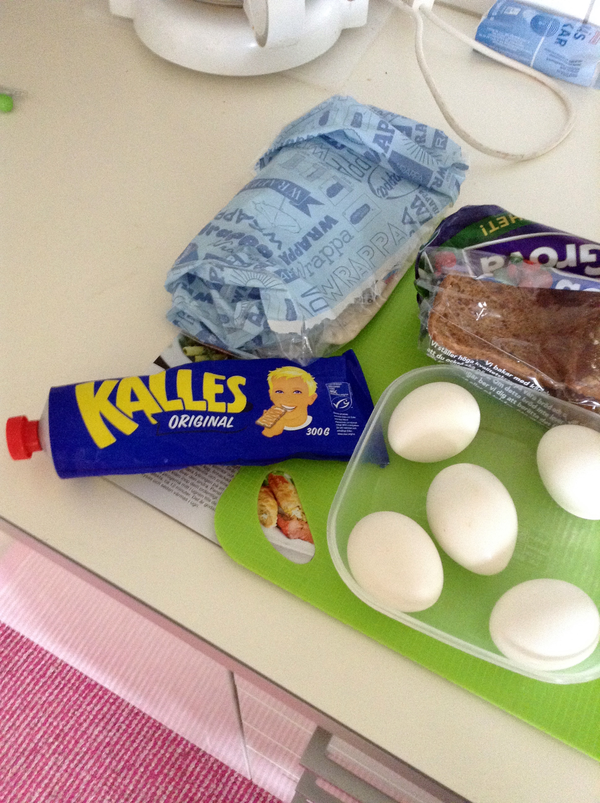 Or just eggs with Kalle's comes-in-a-tube Caviar.