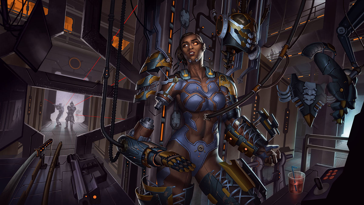 This probably counts as cheating at flexibility though. Art by Brian Fajardo.