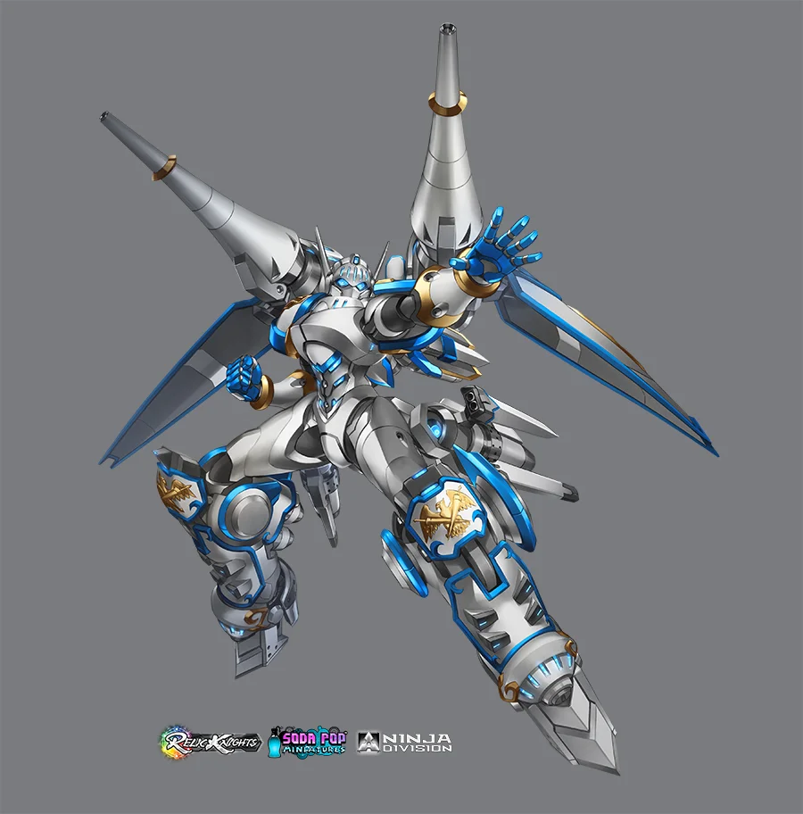 Among the updated Industry standards is the ruling for artists to always wear mecha suits. Art by Kriss Sison.