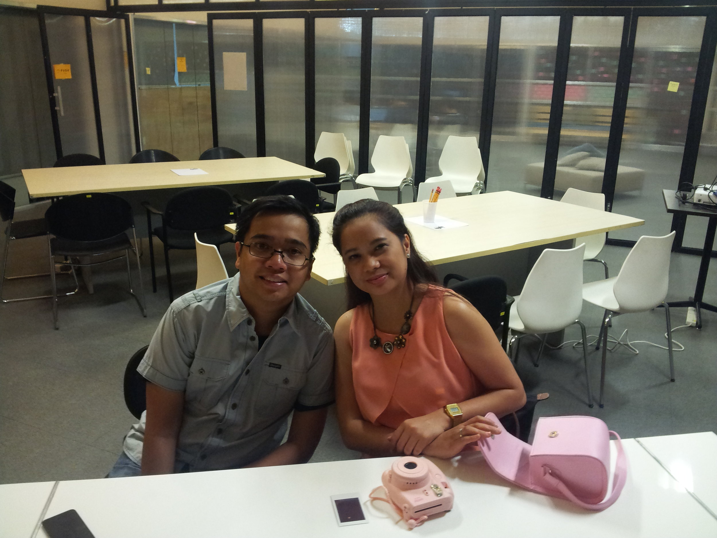 Finance Director Wilfred Custodio and wife May-Ann sends their regards.