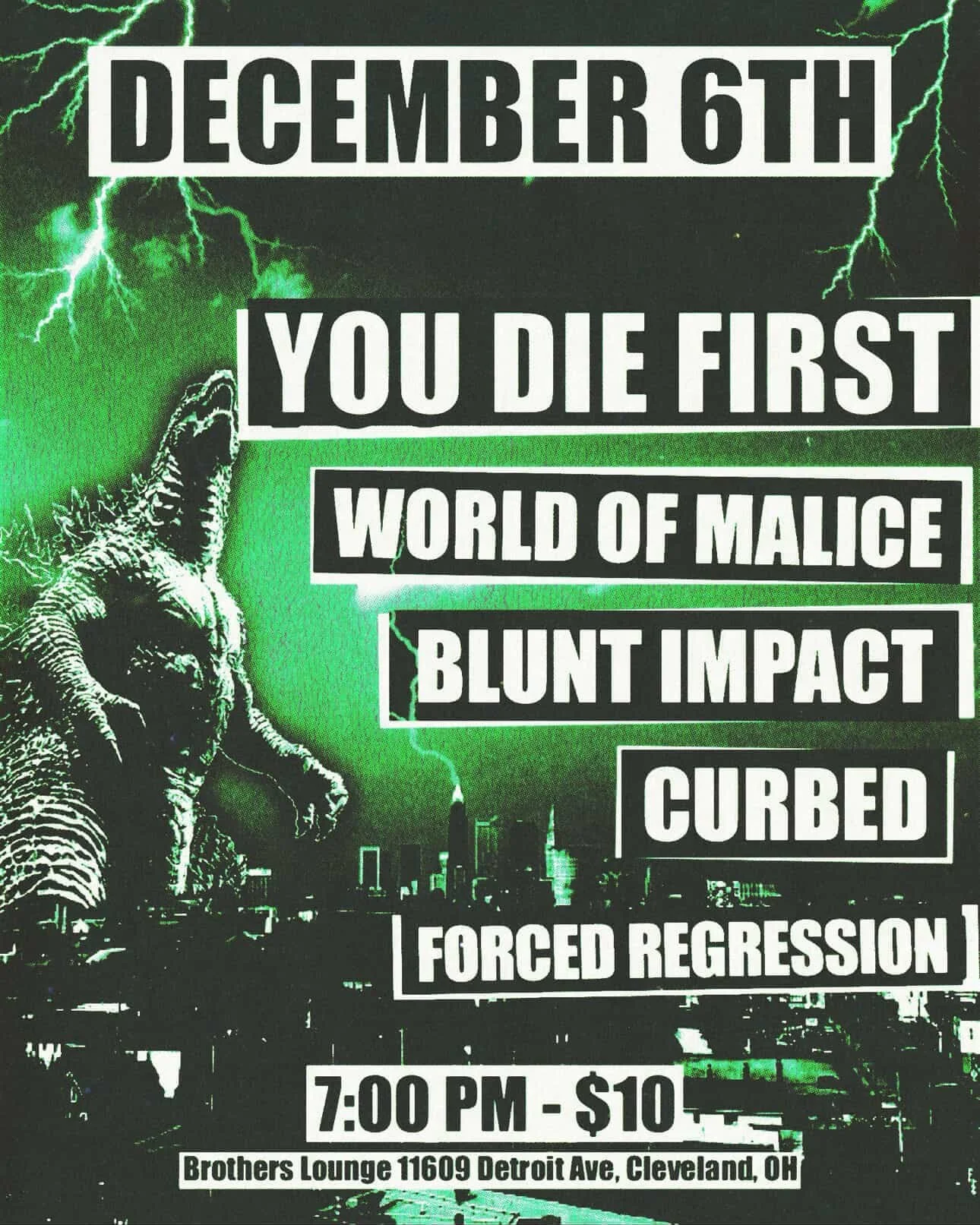 You Die First / World of Malice / Blunt Impact / Curbed / Forced Regression