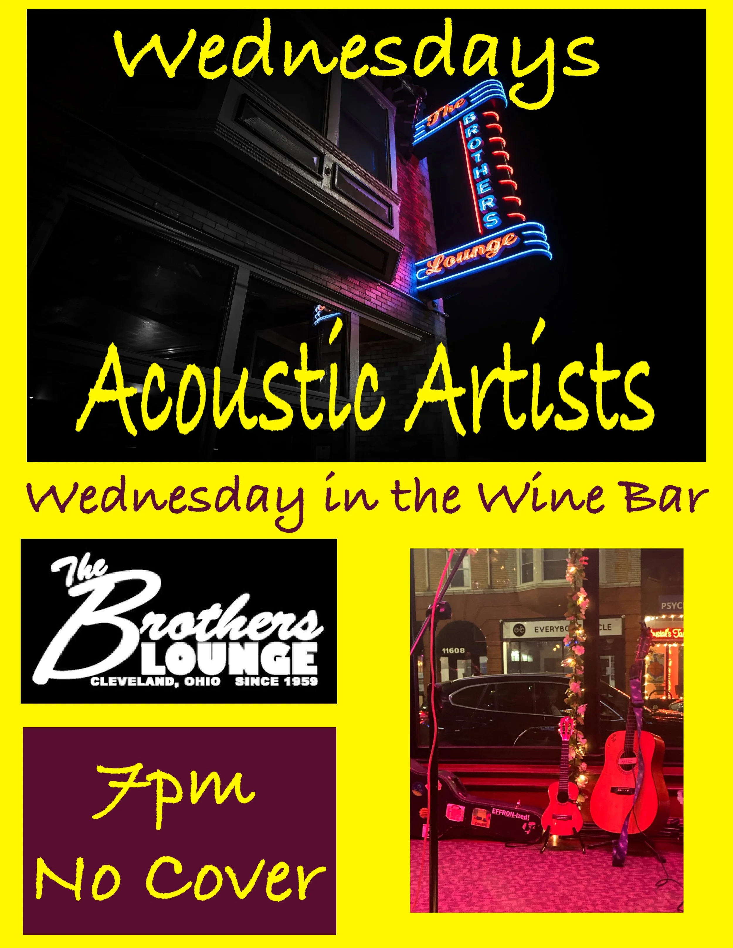 Free Acoustic Shows Wednesdays in the Wine Bar 
