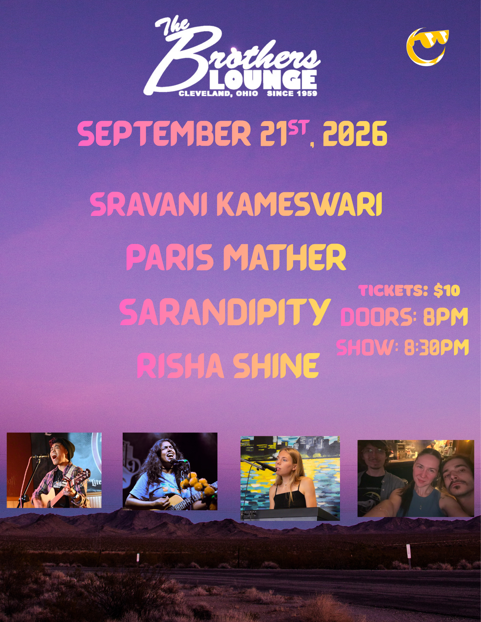 Eli Moon Presents: Sravani Kameswari / Paris Mather / Sarandipity/ Risha Shine