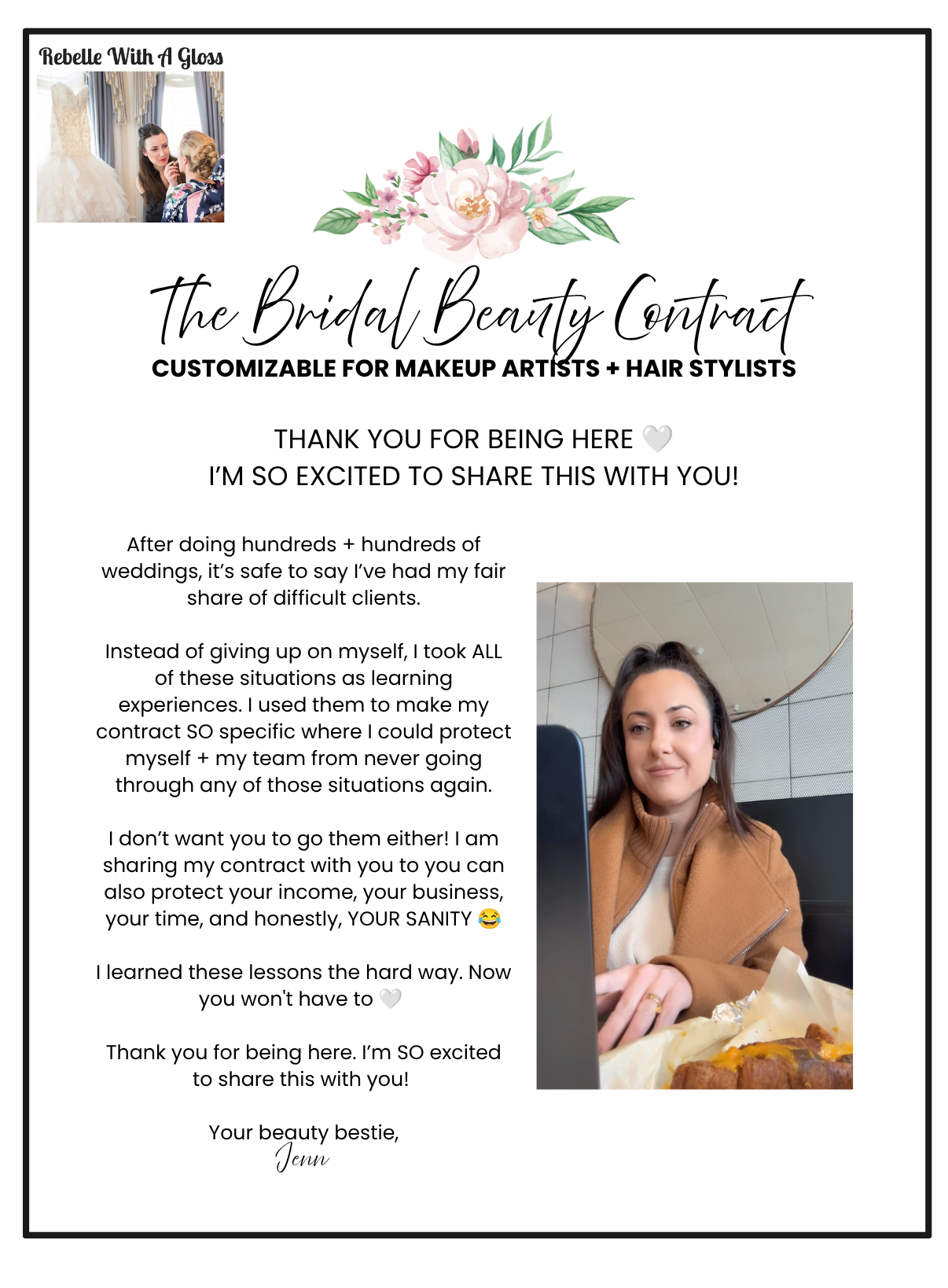 The Bridal Beauty Contract: Customizable for Makeup Artists + Hair Stylists