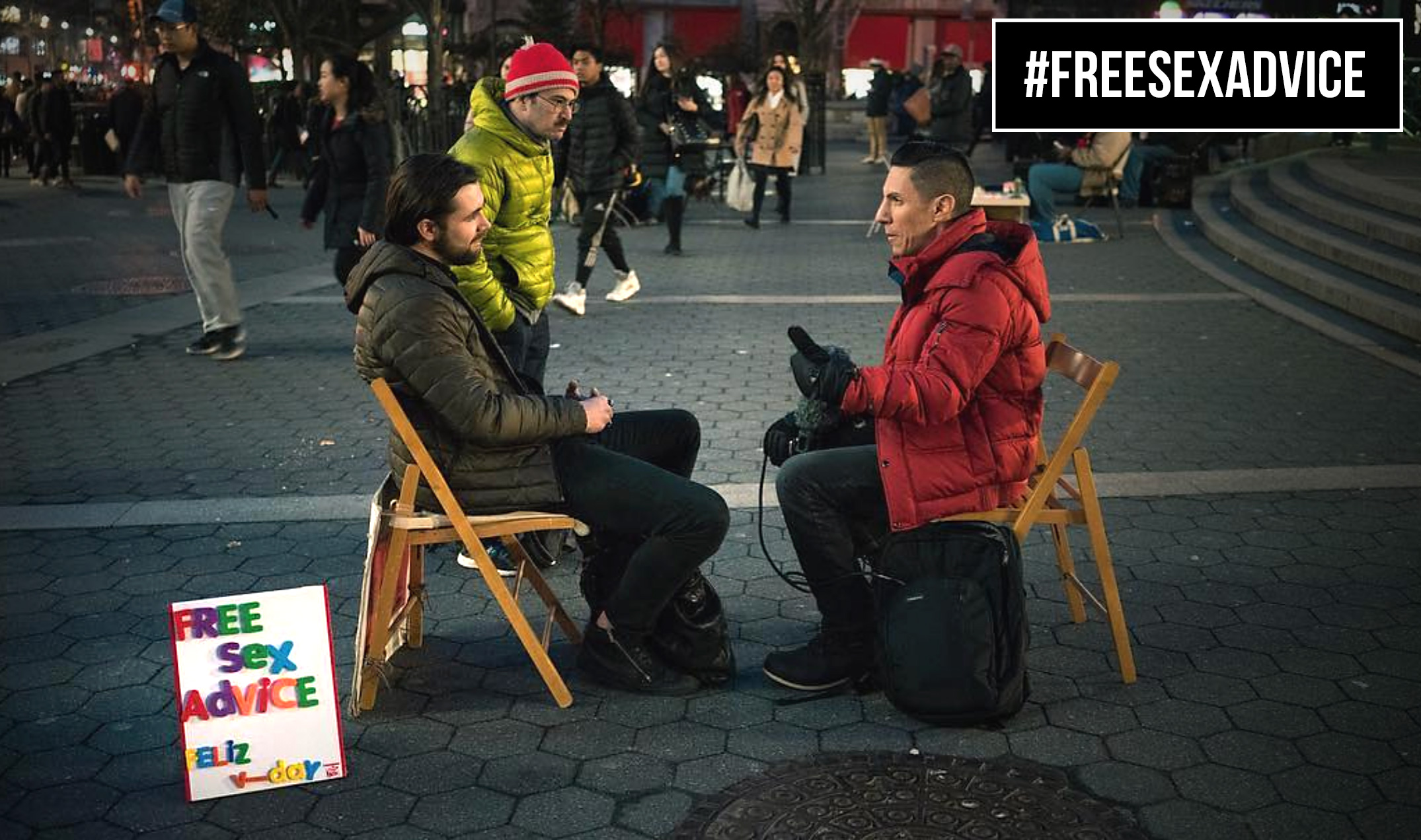 FREE SEX ADVICE — SINCE 2008 Something on your mind? Come meet Francisco in a New York City park where he offers #FreeSexAdvice to strangers on weekends. Ask whatever’s on your mind about sex, dating, and identity, and get ready for a conversation that’s lively, down-to-earth, and completely tailored to you. Want to hear about Francisco’s most surprising conversations from the park? Sign up to get the scoop below.