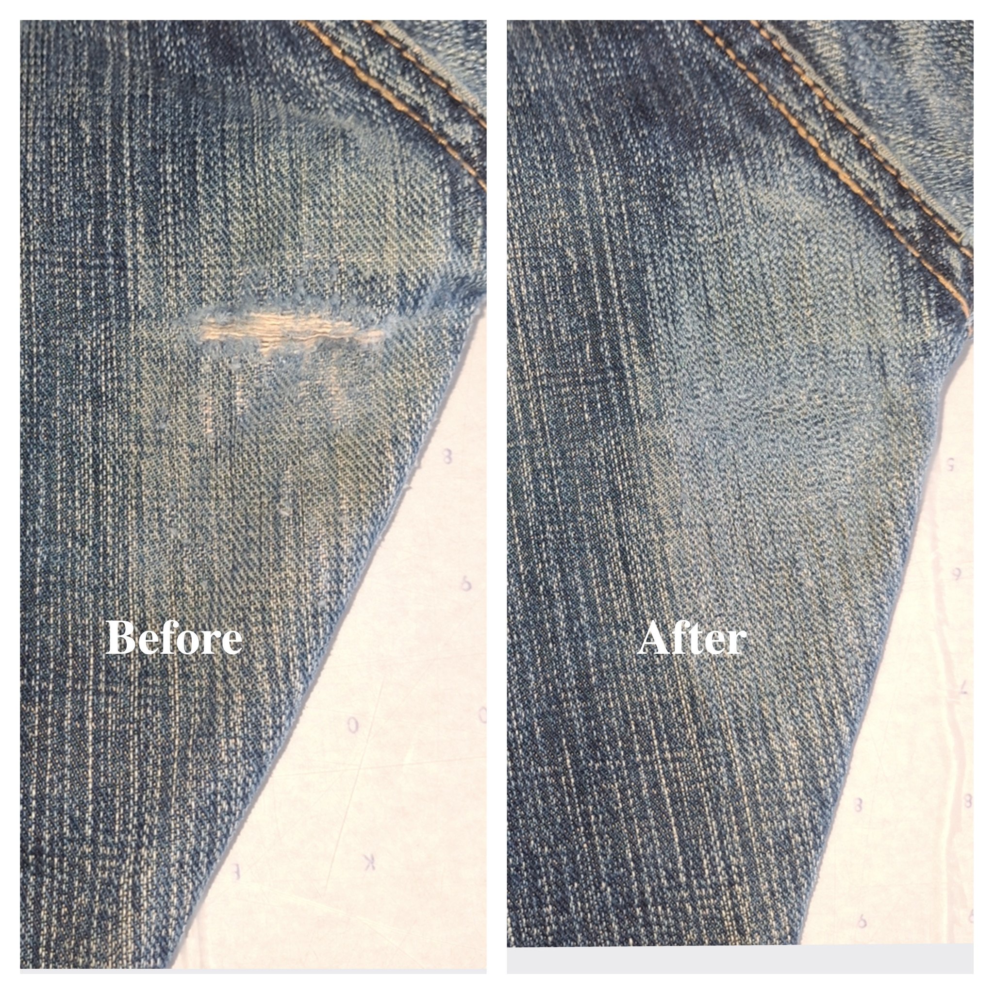 denim crotch repair
