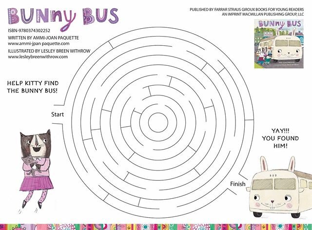 Happy Easter! Here are some activity sheets I made for the kiddos to enjoy, based on my picture book BUNNY BUS (Farrar, Straus and Giroux 2017) hope you all have a great Easter! Stay well and enjoy! 
@ammi.joan.paquette 
@fsgbooks @fsgyoungreaders 
#