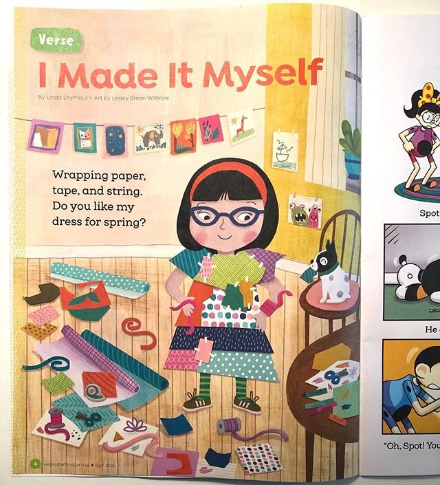 So happy to see my art in this months HIGHLIGHTS HIGH FIVE magazine! (and this was especially fun for me to draw because I also design/make art for wrapping paper). 😁

@the_cat_agency @highlightsforchildren 
#highfivemagazine #highlightsmagazine #ar
