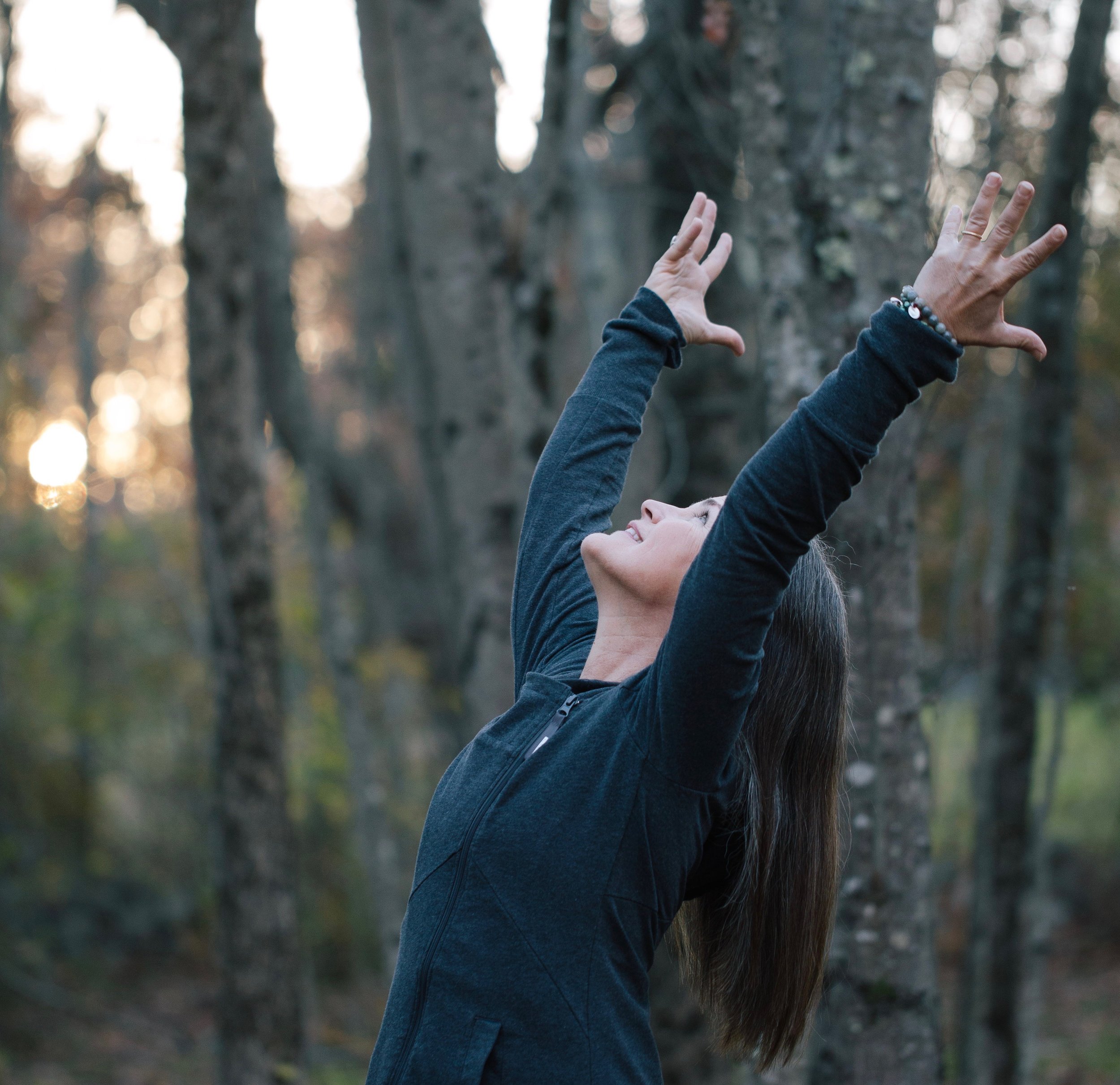 Kathy found yoga over 10 years ago after experiencing a hamstring injury. In the first class she fell in love with the practice. Yoga relieved her physical injury; but more remarkable was the tranquility she felt on her mat. Kathy regards yoga invaluable in handling life’s ups and downs, so she teaches to share the gifts of the practice. Kathy believes yoga allows practitioners to genuinely connect with their inner nature so they find greater ease and simplicity in living life. Believing that yoga is a constantly evolving process with no end to the learning, Kathy considers herself a lifelong student of yoga and life’s teachings. She is deeply grateful to all her teachers. In Kathy’s class students can expect guided movement founded on breath, an incorporation of props for modifications, options for challenge, and a sense of humor. Having completed her 300 Hour training with Sacred Seeds Yoga School she is an RYT 500 with Yoga Alliance. She is also certified in Yin Yoga, Prenatal Yoga, The Science of Rolling (Yoga Tuneup) and Balanced Athlete – Level 1.