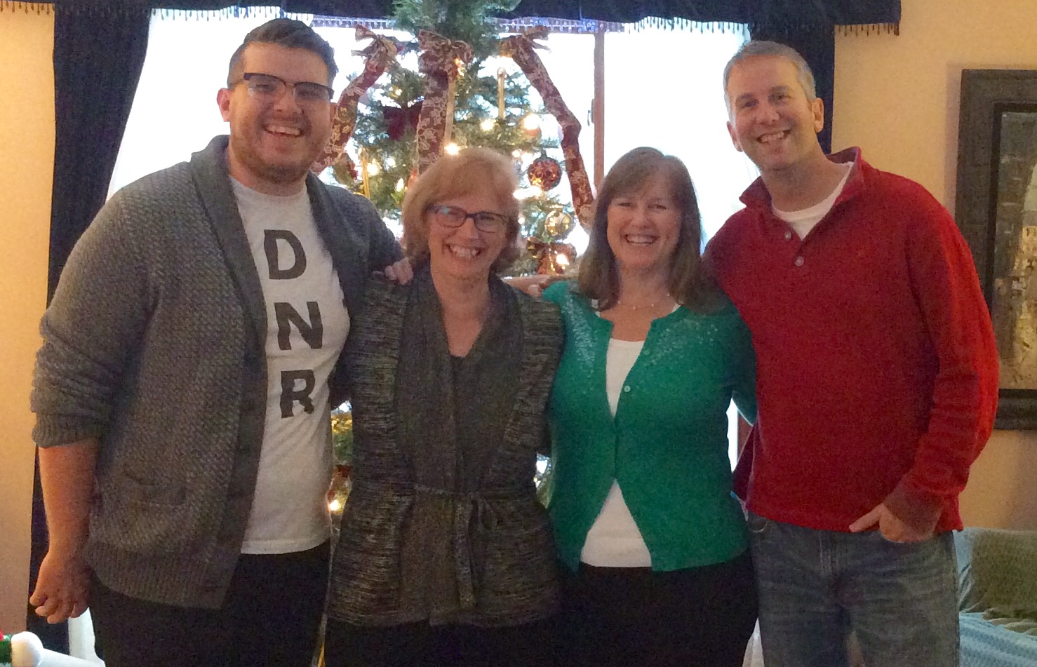 Left to Right: Creative Director (son) Brennen Johnson, CEO and Co-Founder Julie Johnson, Support Staff (sister) Leah Ashford, CFO and Co-Founder (brother) Ben Peres