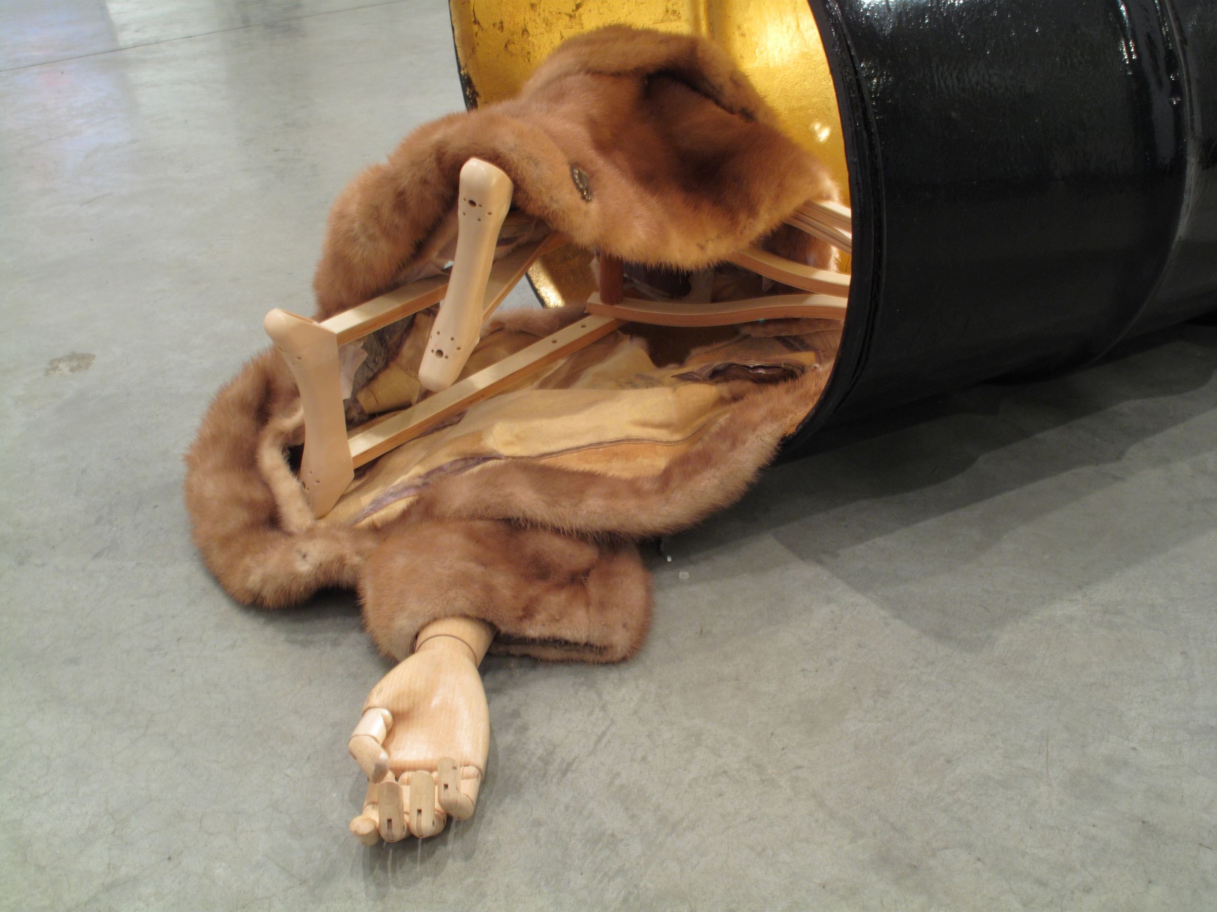 Trophy Inversion , 2008 mixed media, 24 x 33 x 80 inches