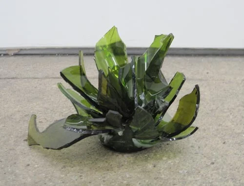 Love Blossom, 2010 broken bottle glass, 8 x 8 x 5 inches
