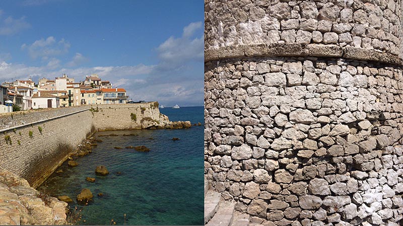 Antibes and the wall, I made some casts of it...