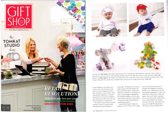 Gift Shop Magazine Featuring 4 Baby Aspen Products.JPG
