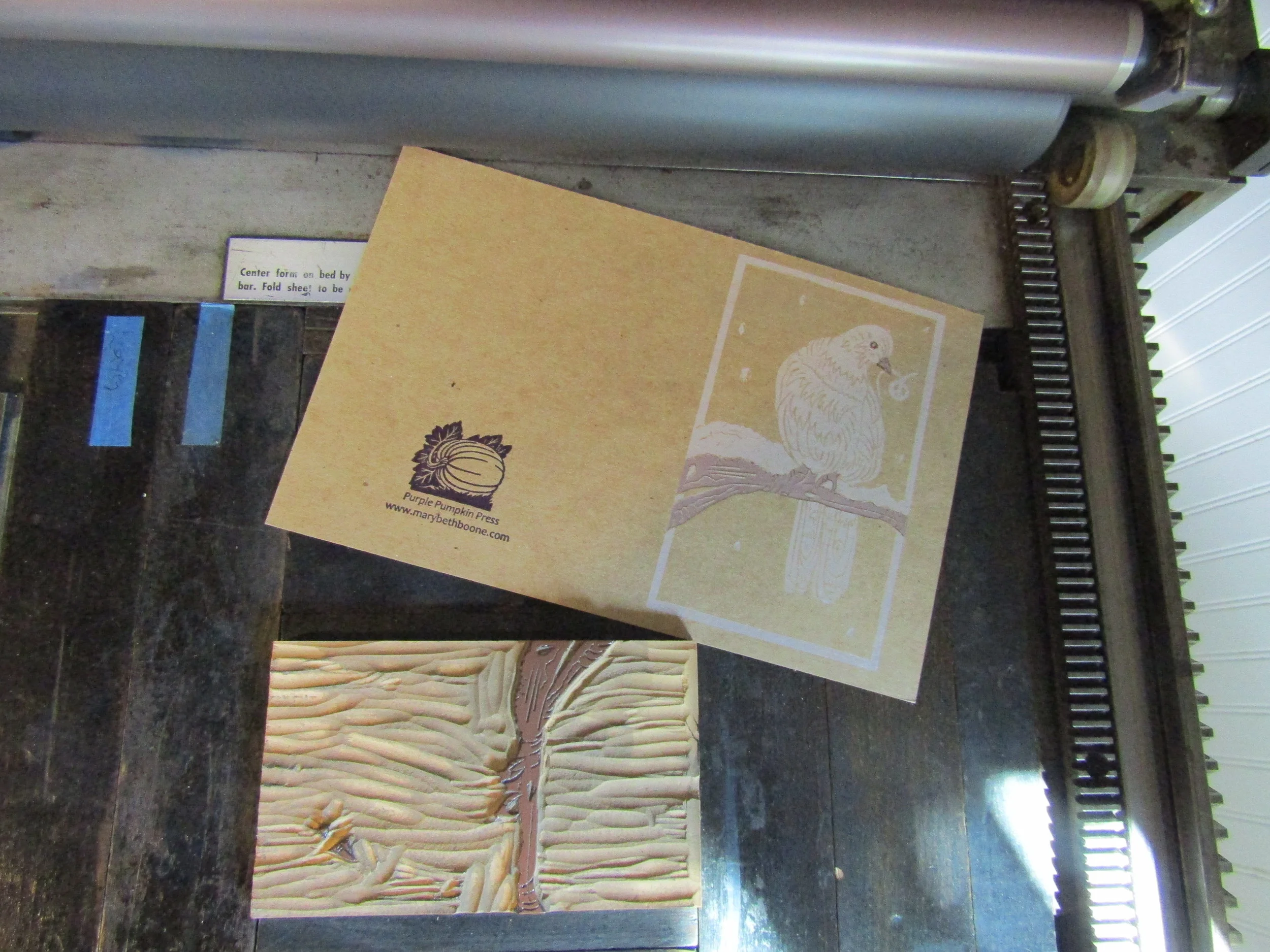 Printing second color on the dove