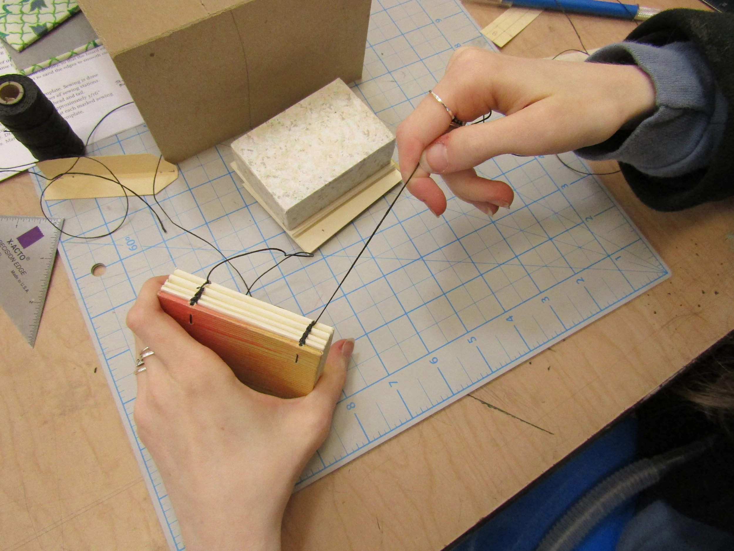 Sewing a Coptic Book