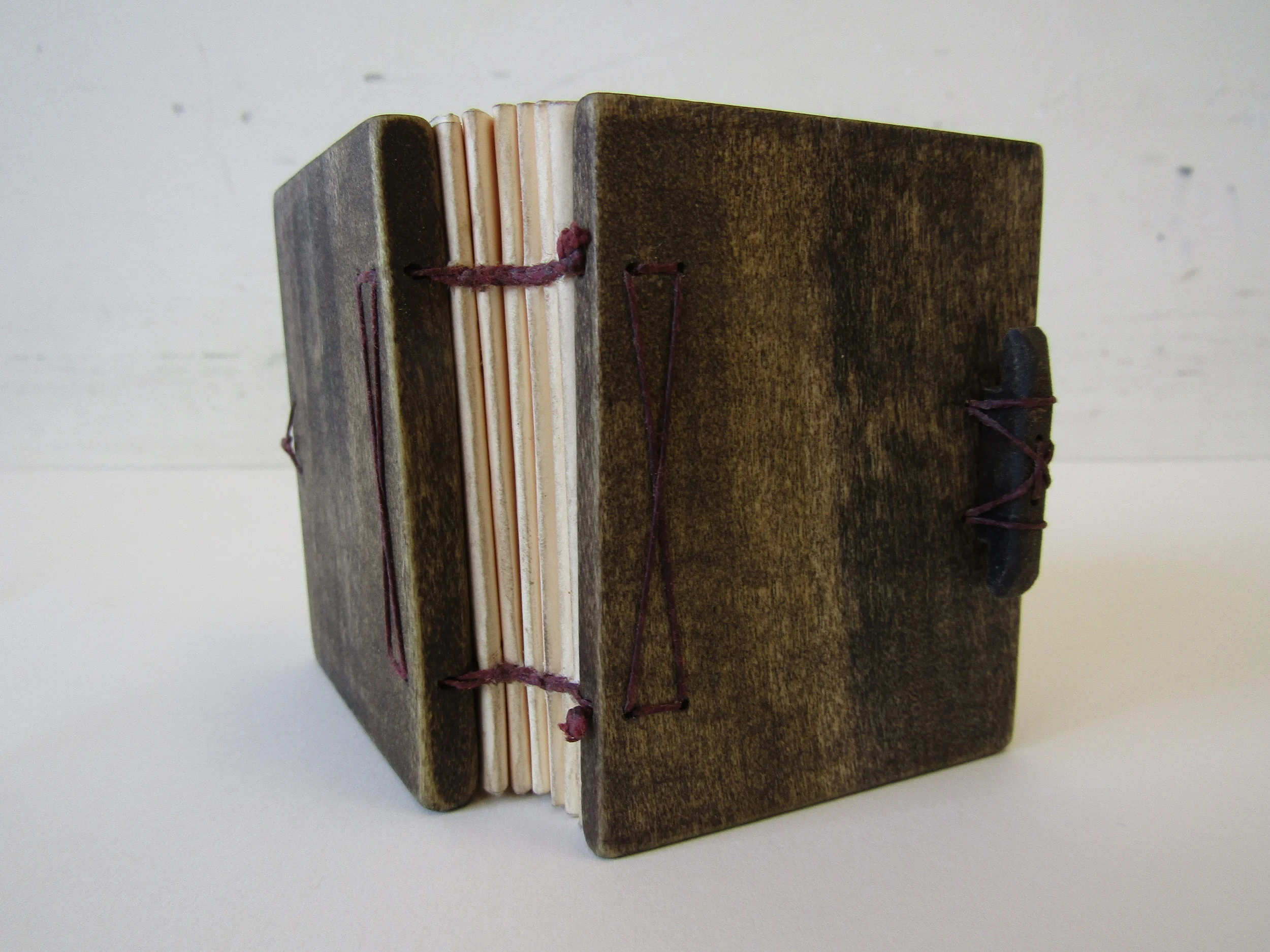 Two Needle Coptic Binding With Wooden Covers