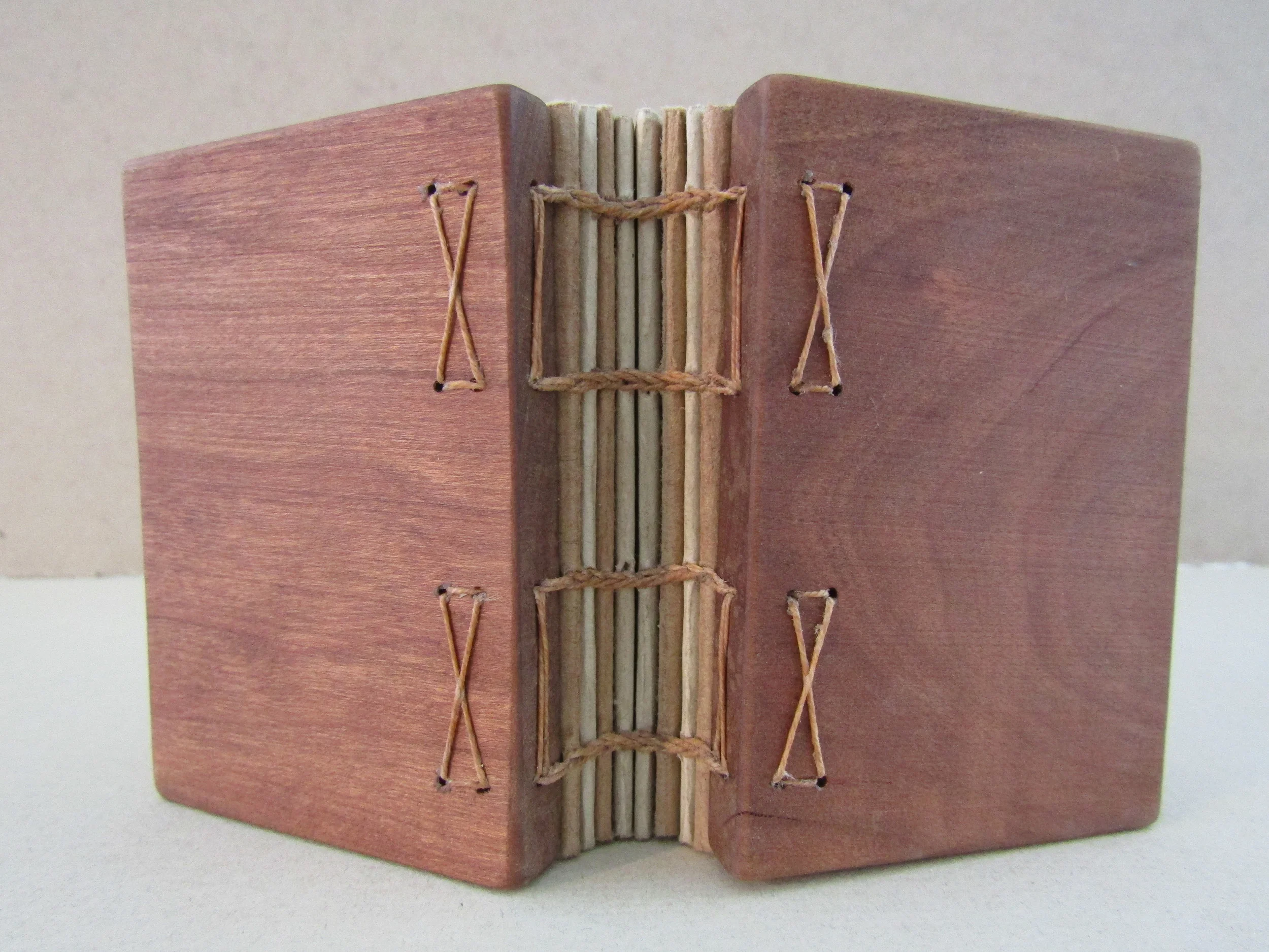 Four Needle Coptic Book with Wooden Covers
