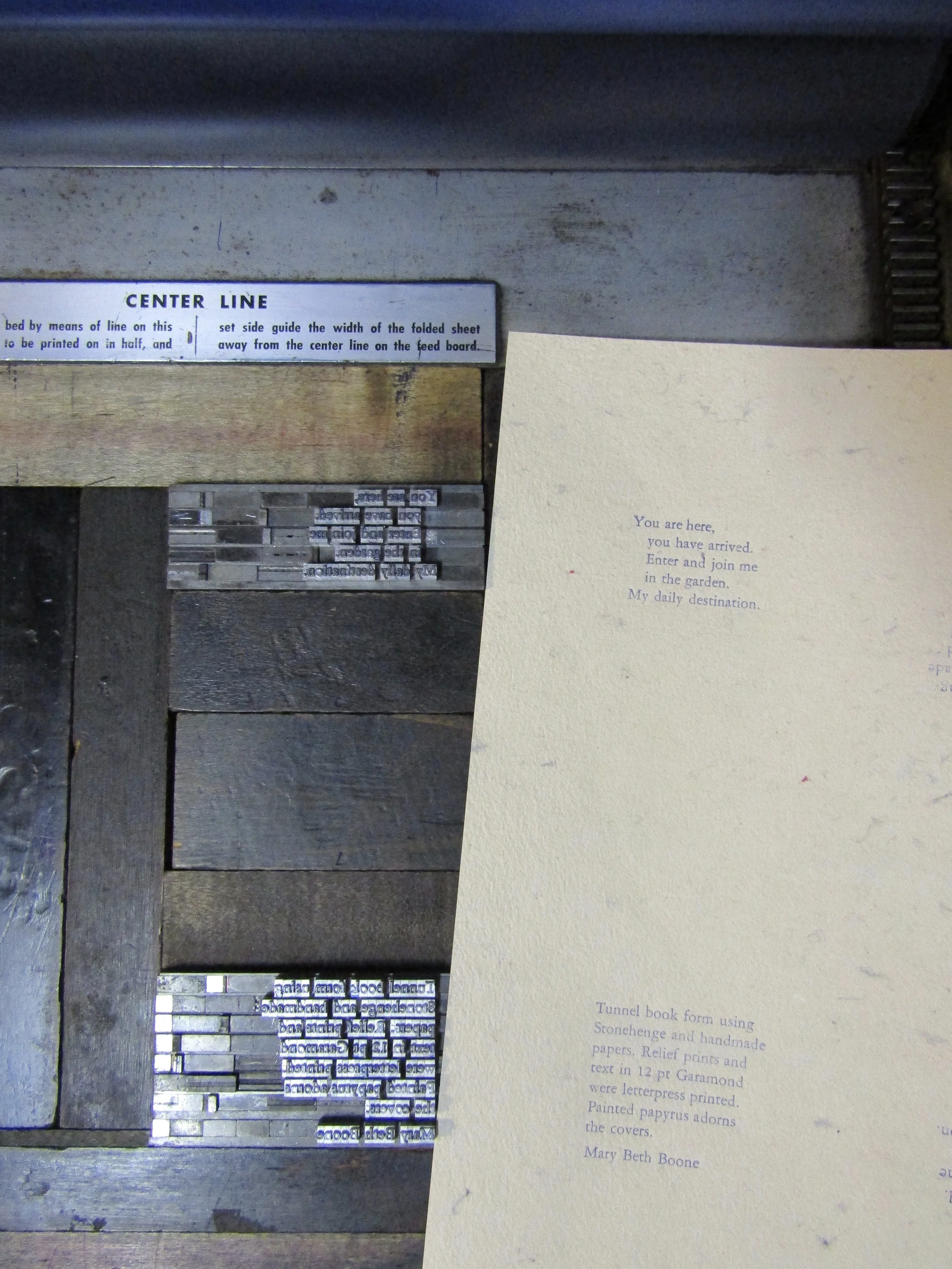 I printed the text on handmade cotton rag paper which I made a couple of years ago using cotton khaki trousers.