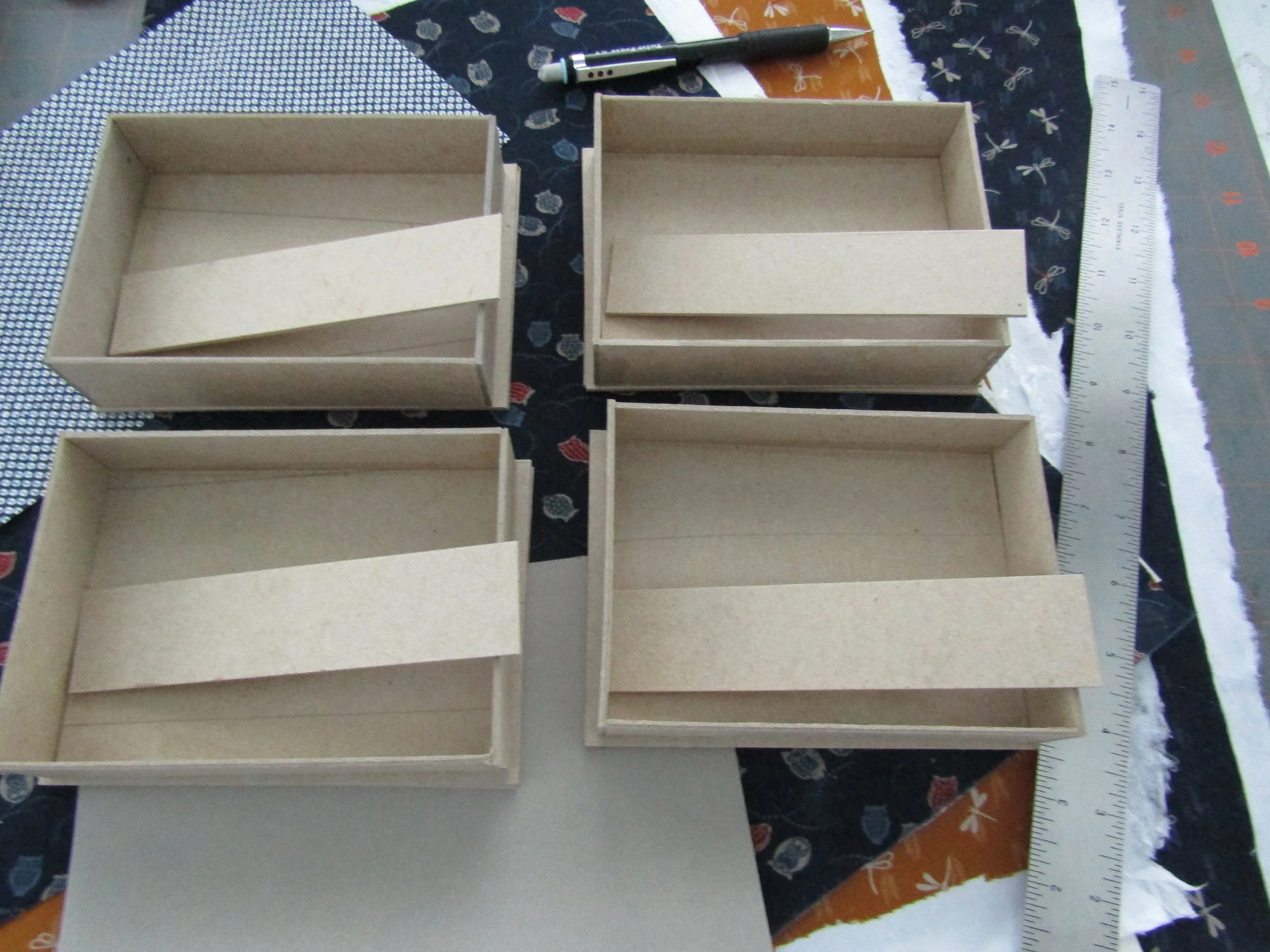 Trays constructed; now for a bit of sanding and then to cover and assemble!
