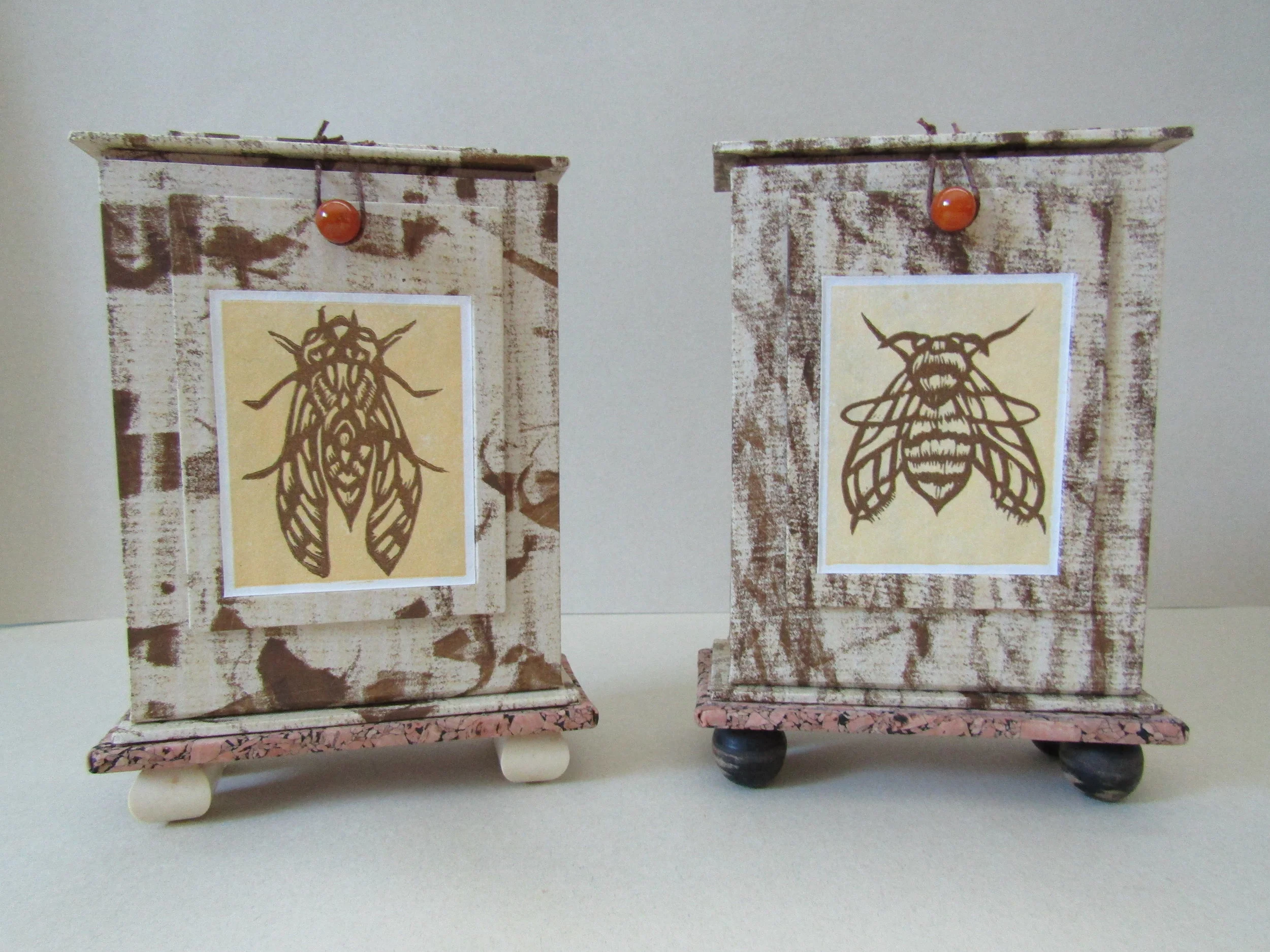 Completed Cicada and Bee reliquaries.