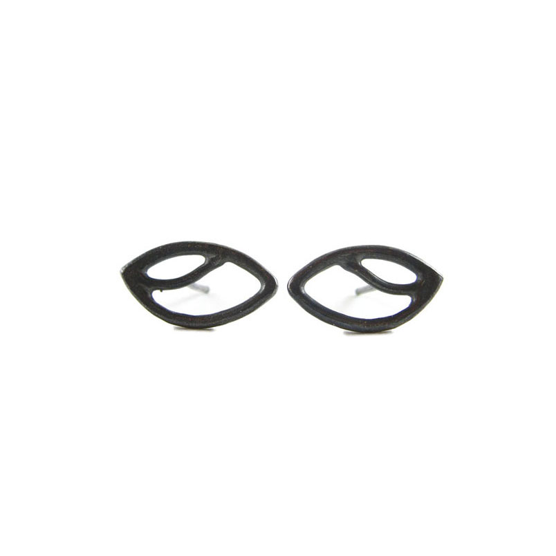 Marquise+Evil+Eye+Stud+earrings+in+oxidized+recycled+silver+-+Sharon+Z+Jewerly+EA-029.jpg