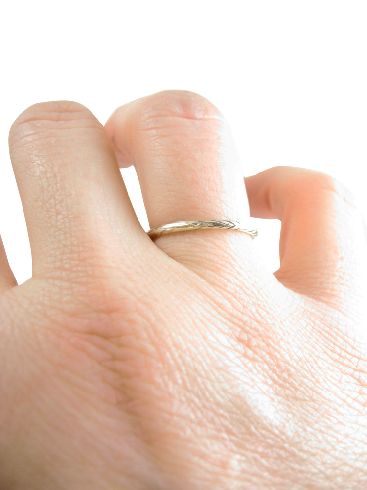 Recycled platinum wedding ring | Thin wedding ring | eco friendly wedding ring | Made in San Francisco | Sharon Z Jewelry | Sharon Zimmerman