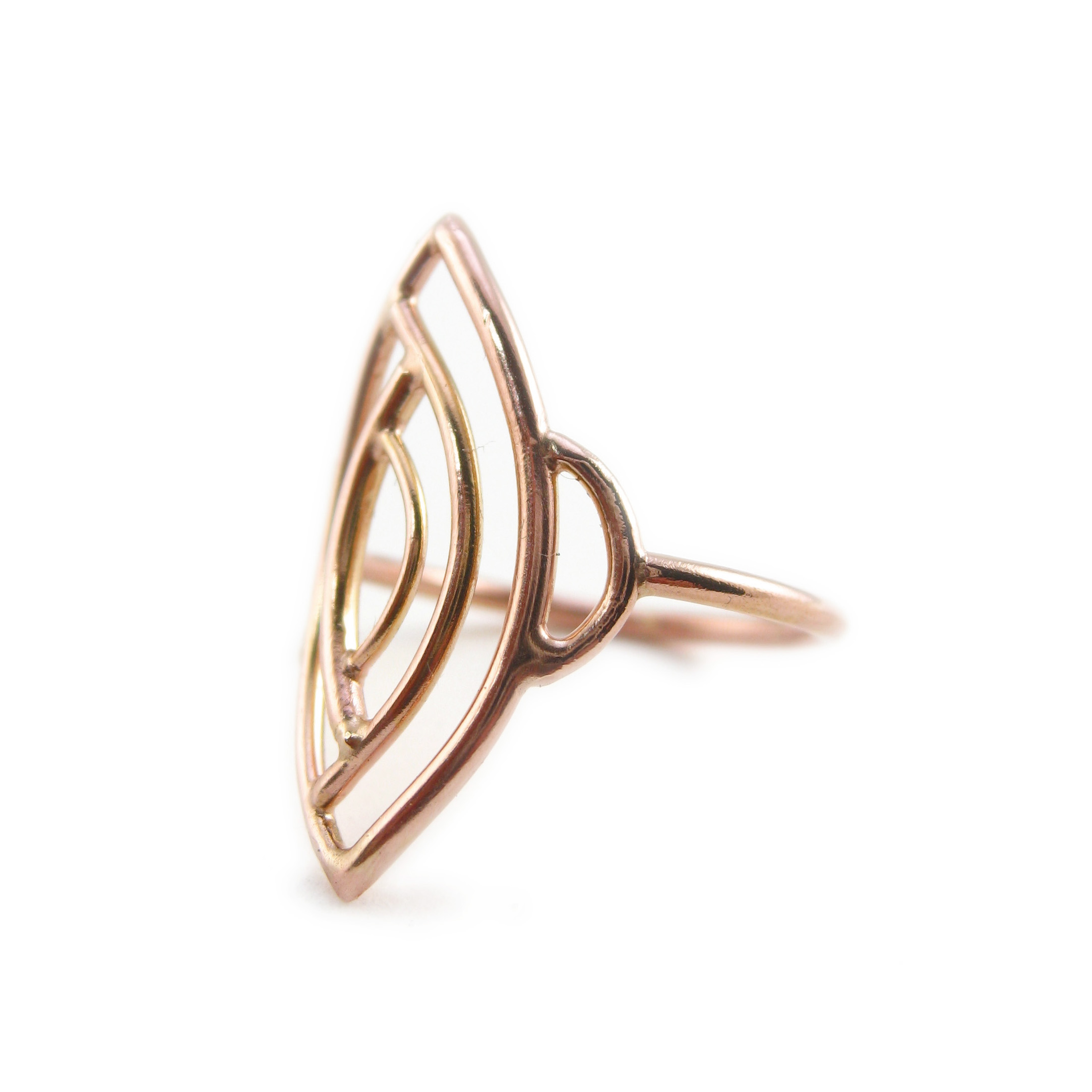 marquise statement ring | solid gold | statement ring | gold ring | recycled gold | 14k yellow gold | 14k rose gold | gold statement ring | handmade jewelry | sharon z jewelry