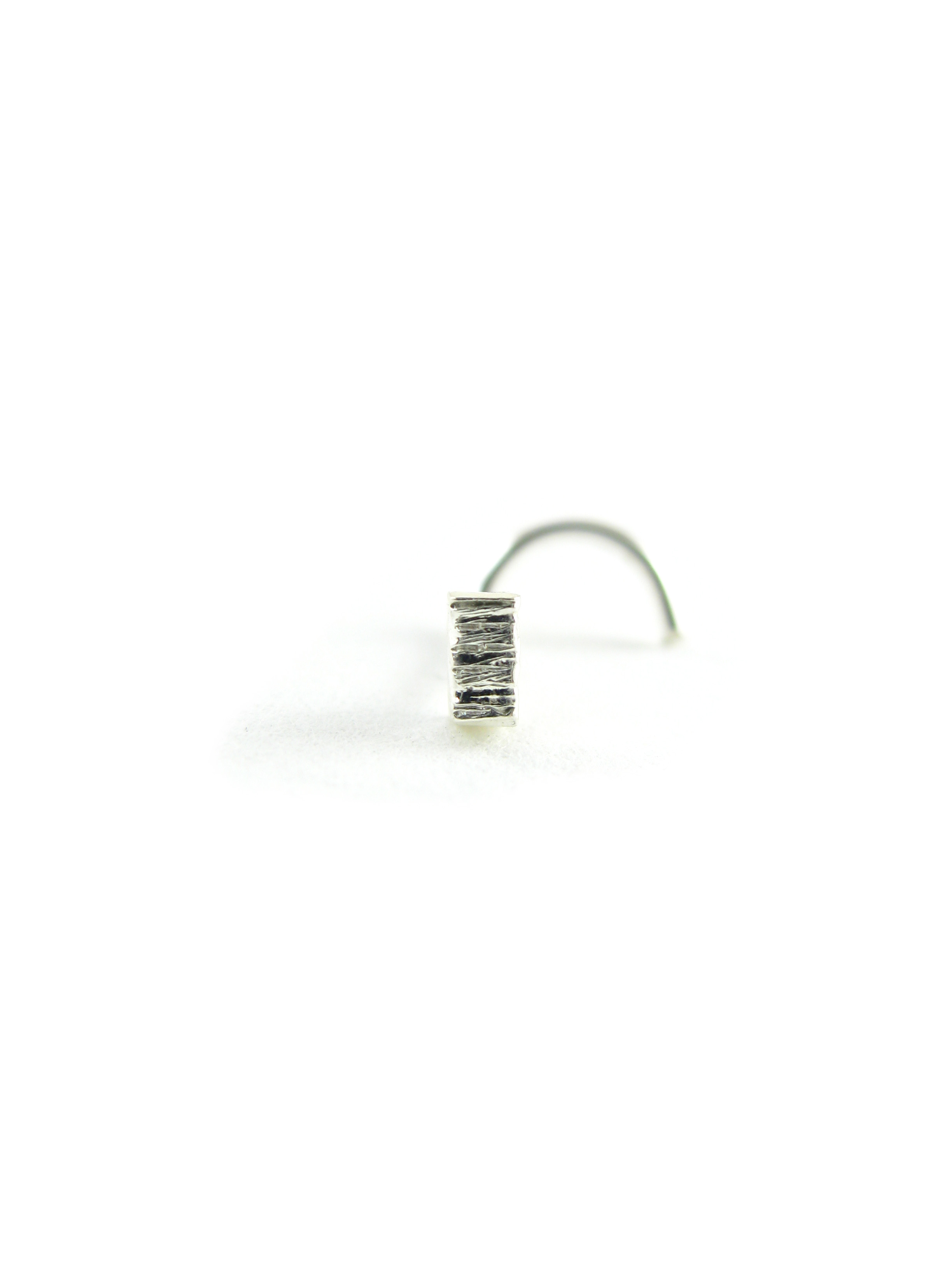 BAR NOSE STUD - RECYCLED PLATINUM - handmade unique jewelry in San Francisco - Sharon Z Jewelry
