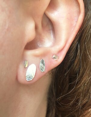 Astronomy Asteroid Stud Earrings Space Jewelry Meteorite Boho Small Silver Earrings