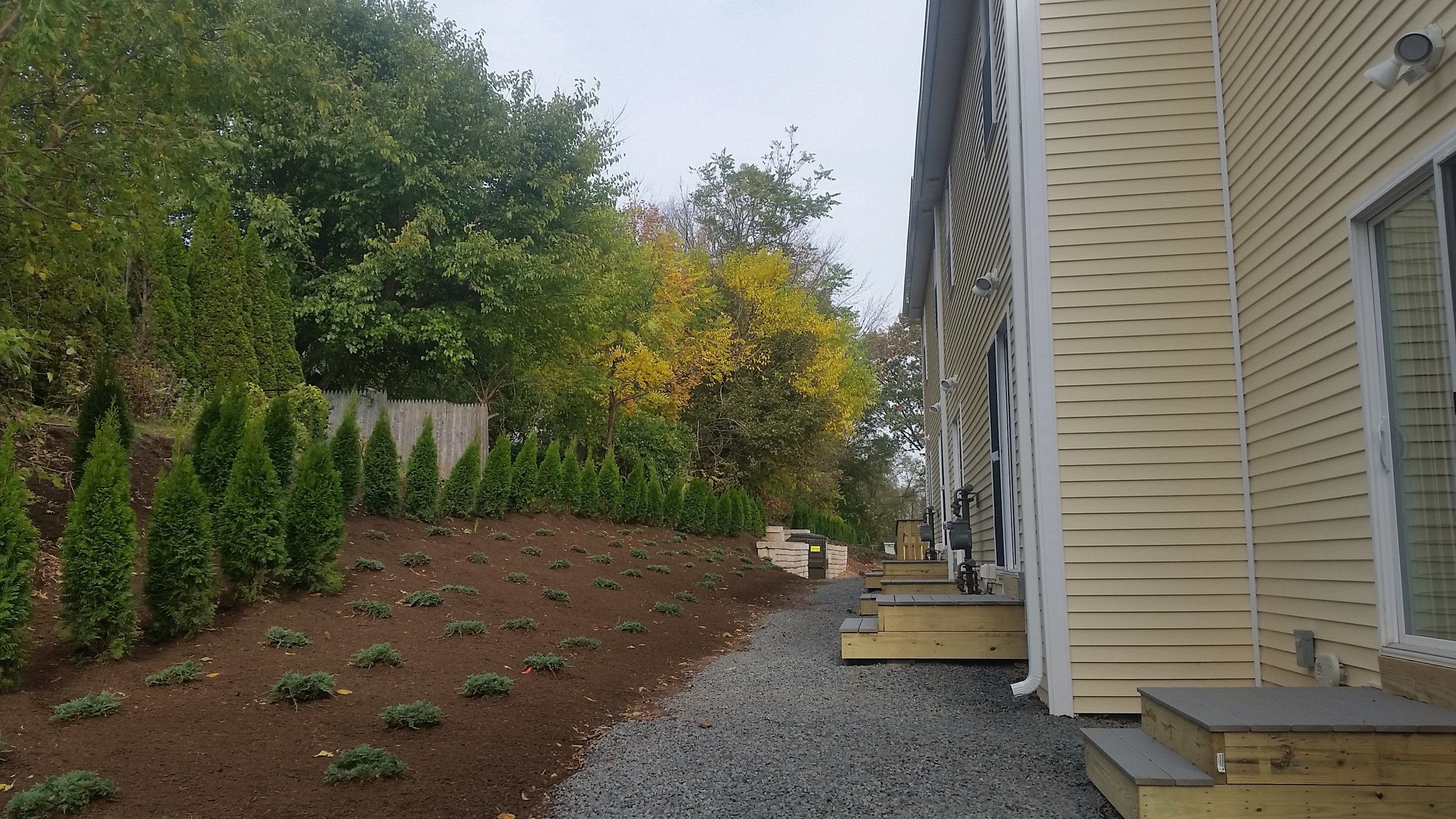 Wooded patios