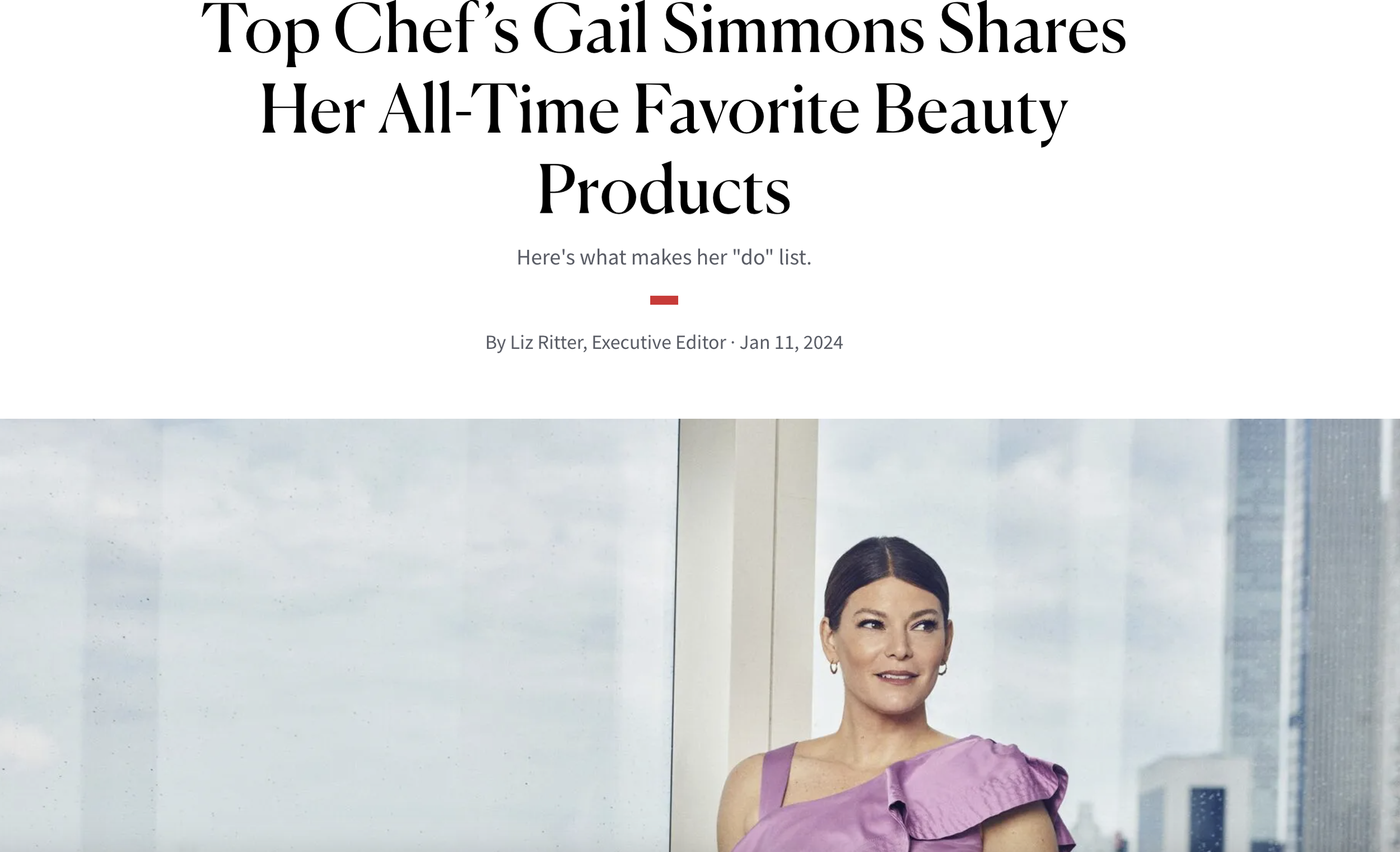 Top Chef’s Gail Simmons Shares Her All-Time Favorite Beauty Products